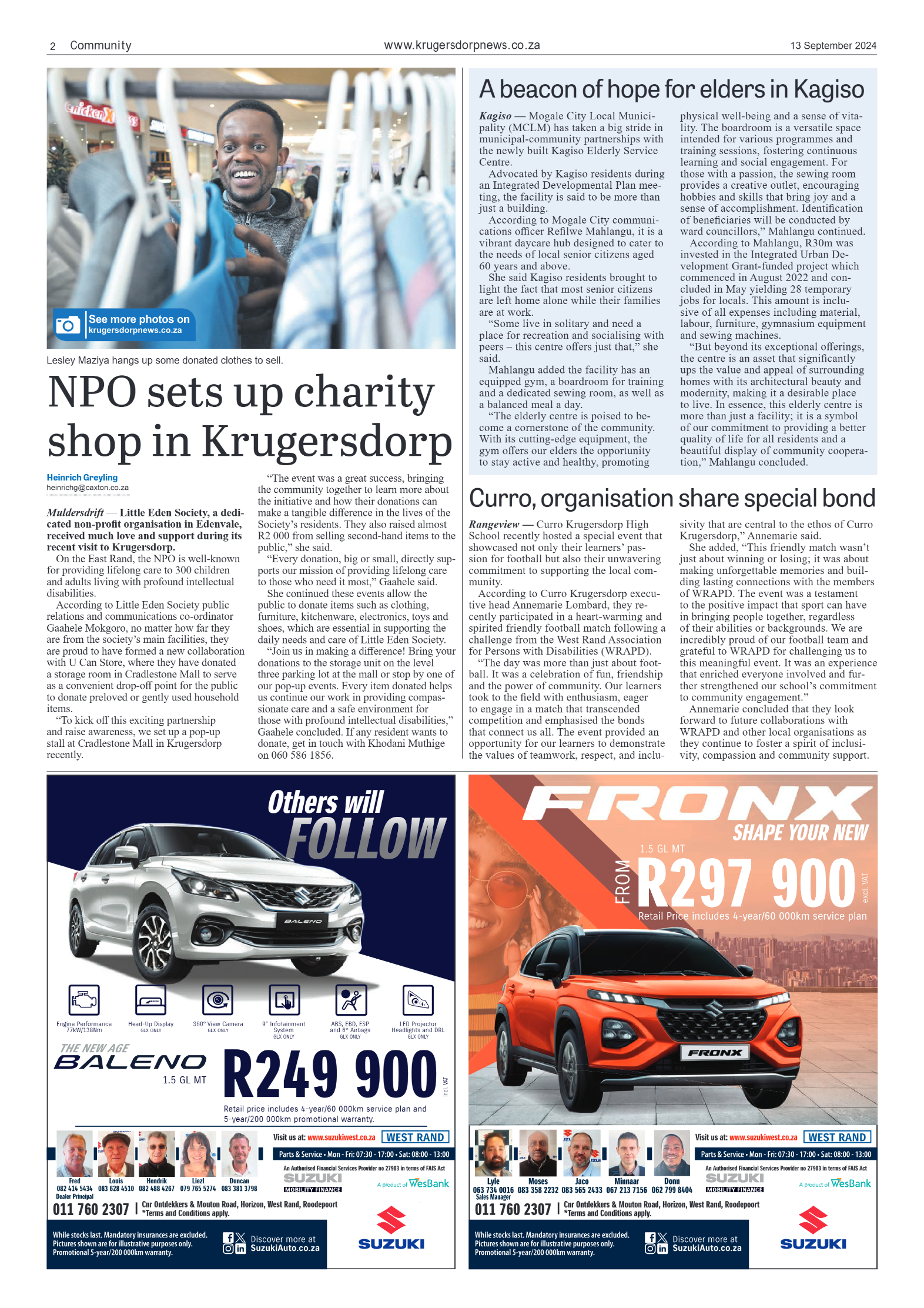 Krugersdorp News 13 September 2024 page 2