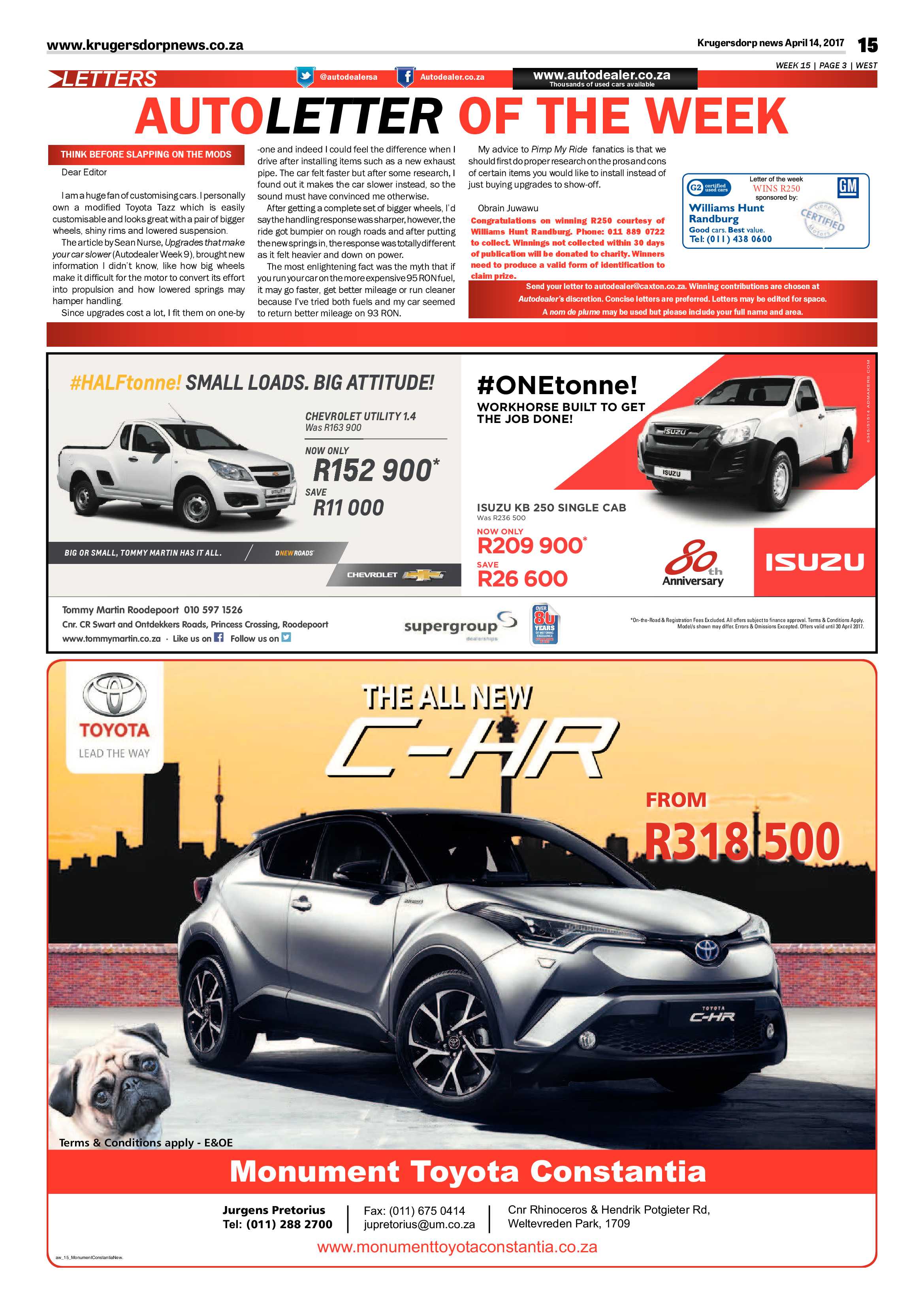 Krugersdorp News 14 April 2017 page 15