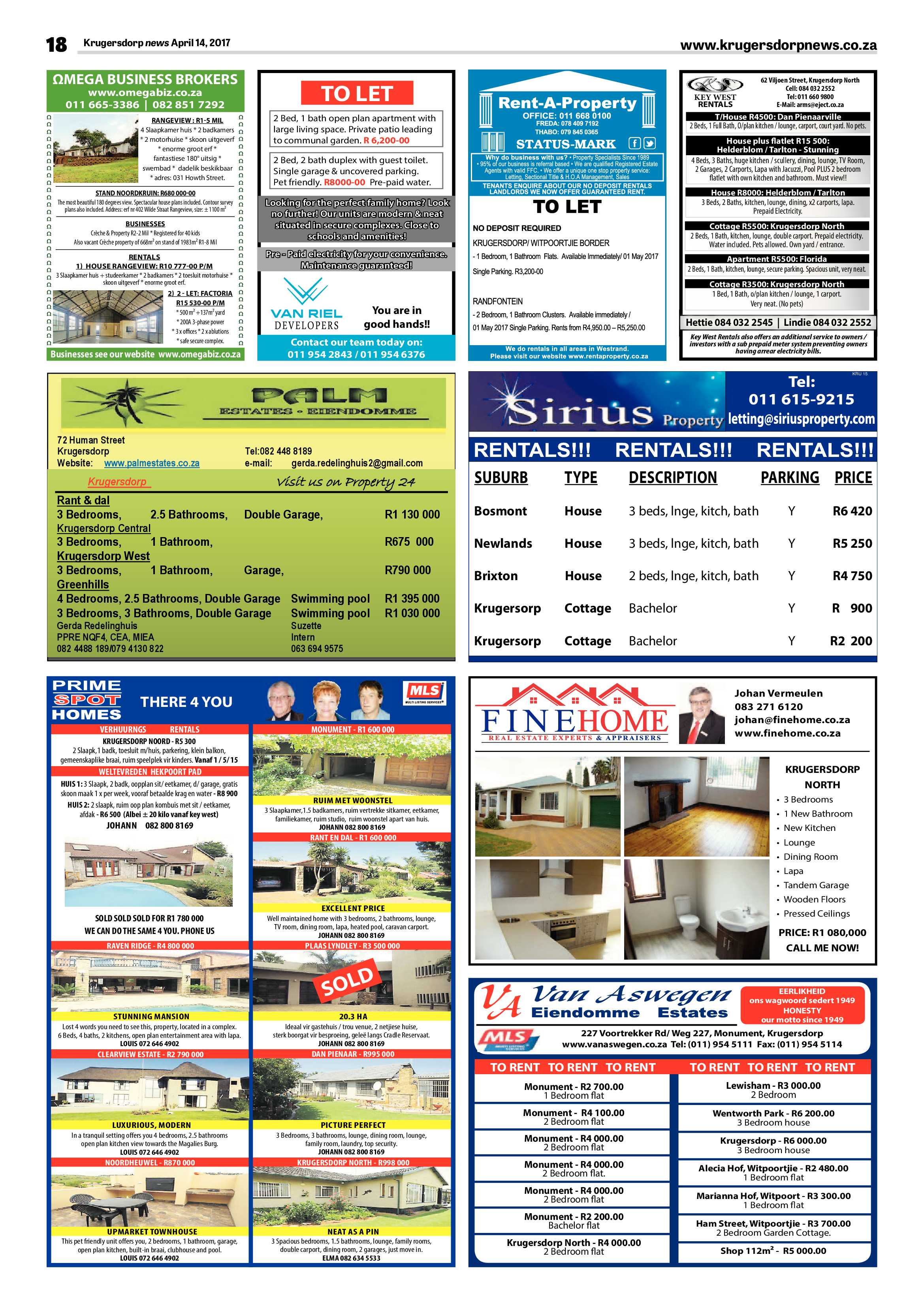 Krugersdorp News 14 April 2017 page 18