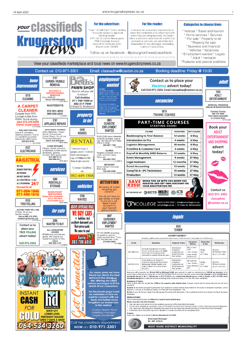 Krugersdorp News 14 April 2023 page 7