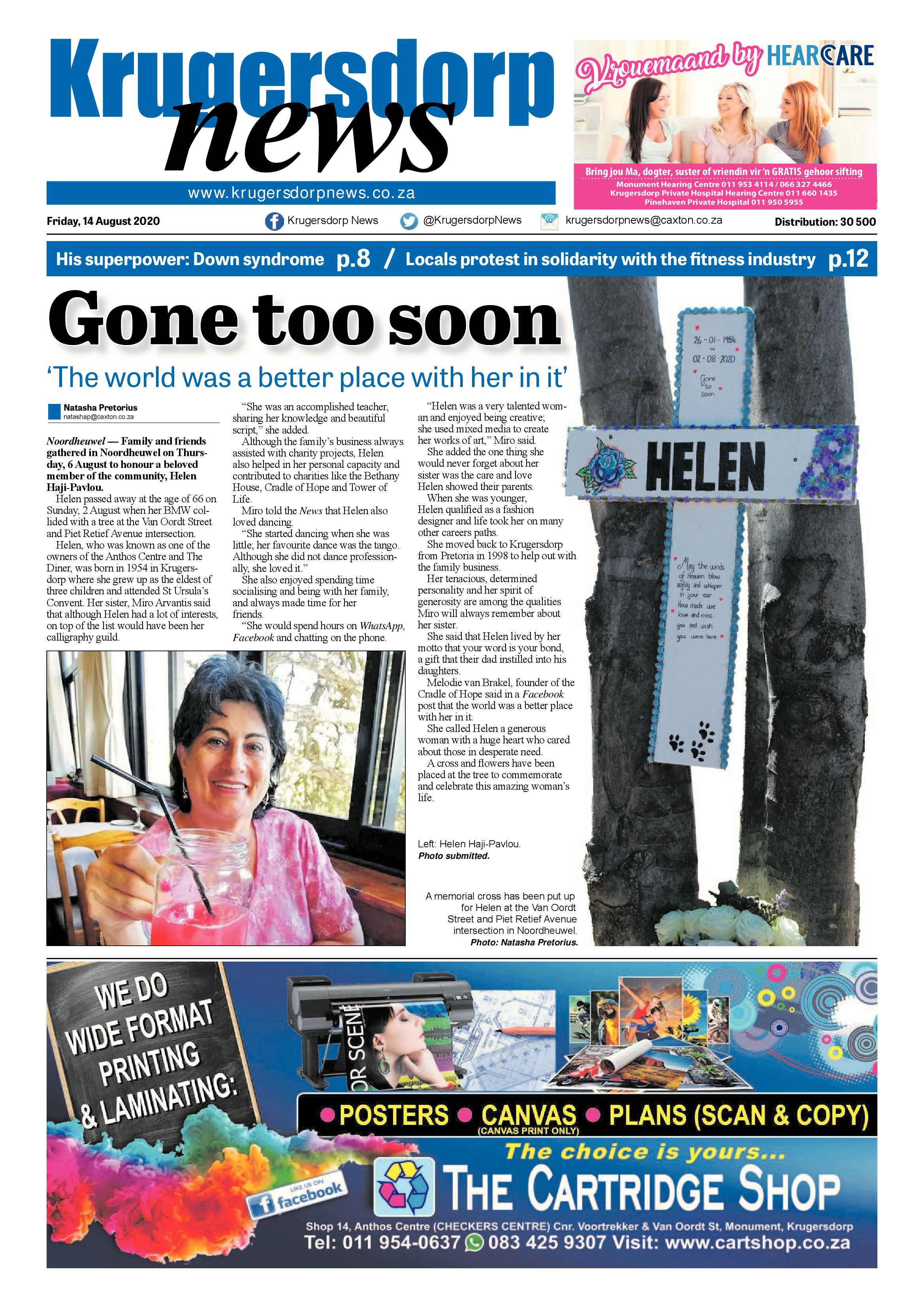 Krugersdorp News 14 August 2020 page 1