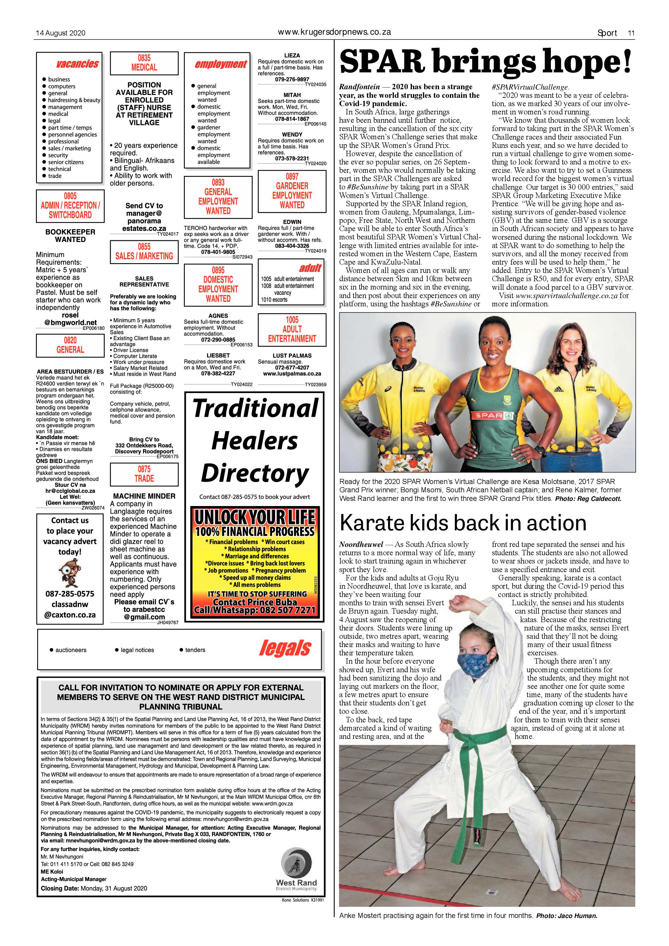 Krugersdorp News 14 August 2020 page 11