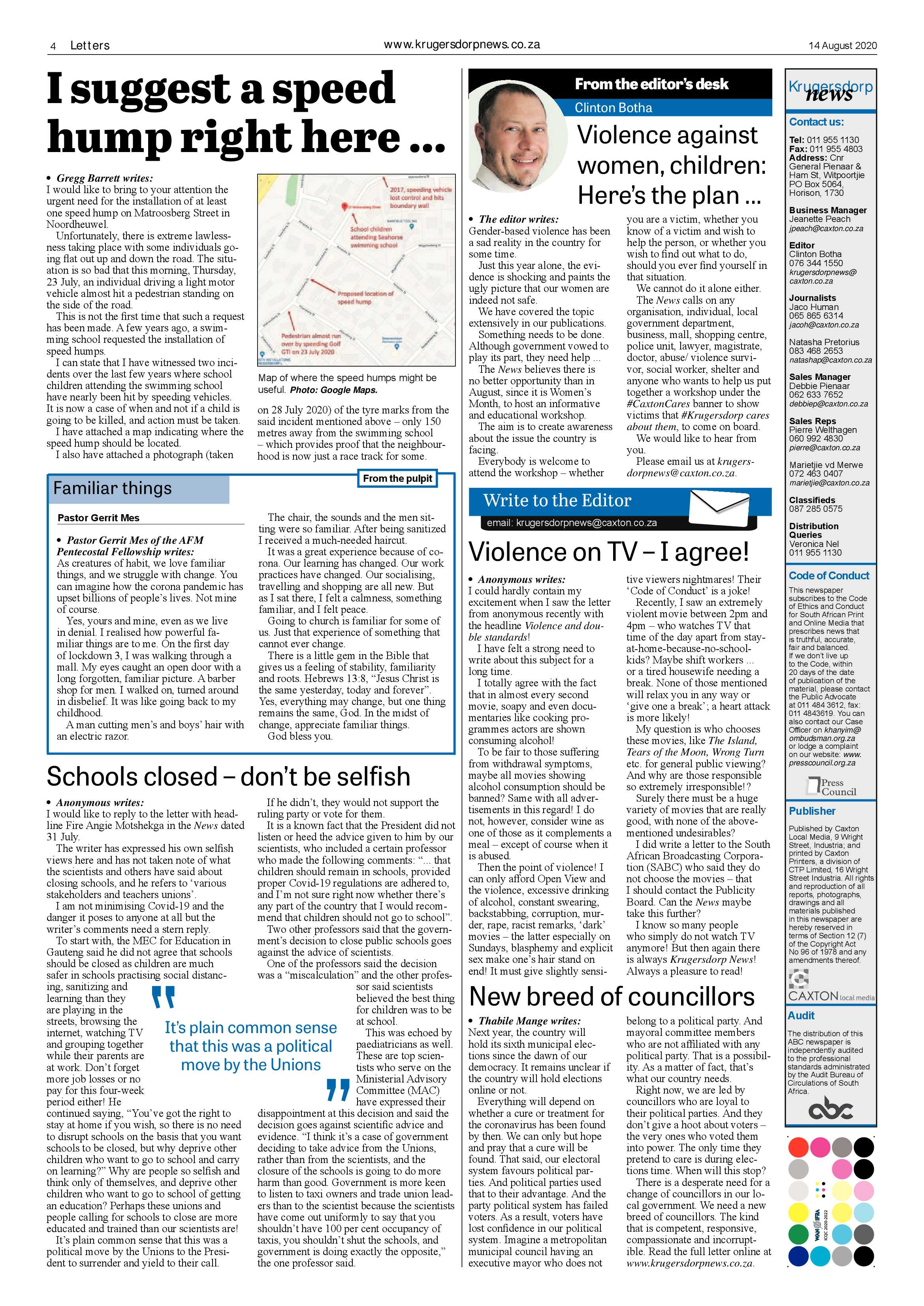 Krugersdorp News 14 August 2020 page 4