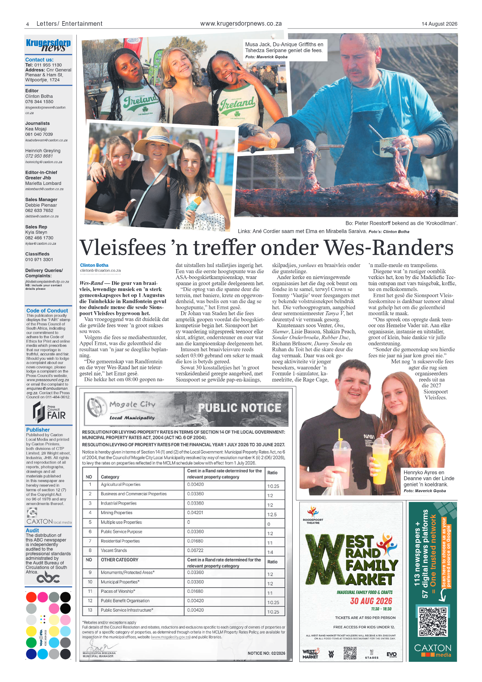 Krugersdorp News 14 August 2026 page 4
