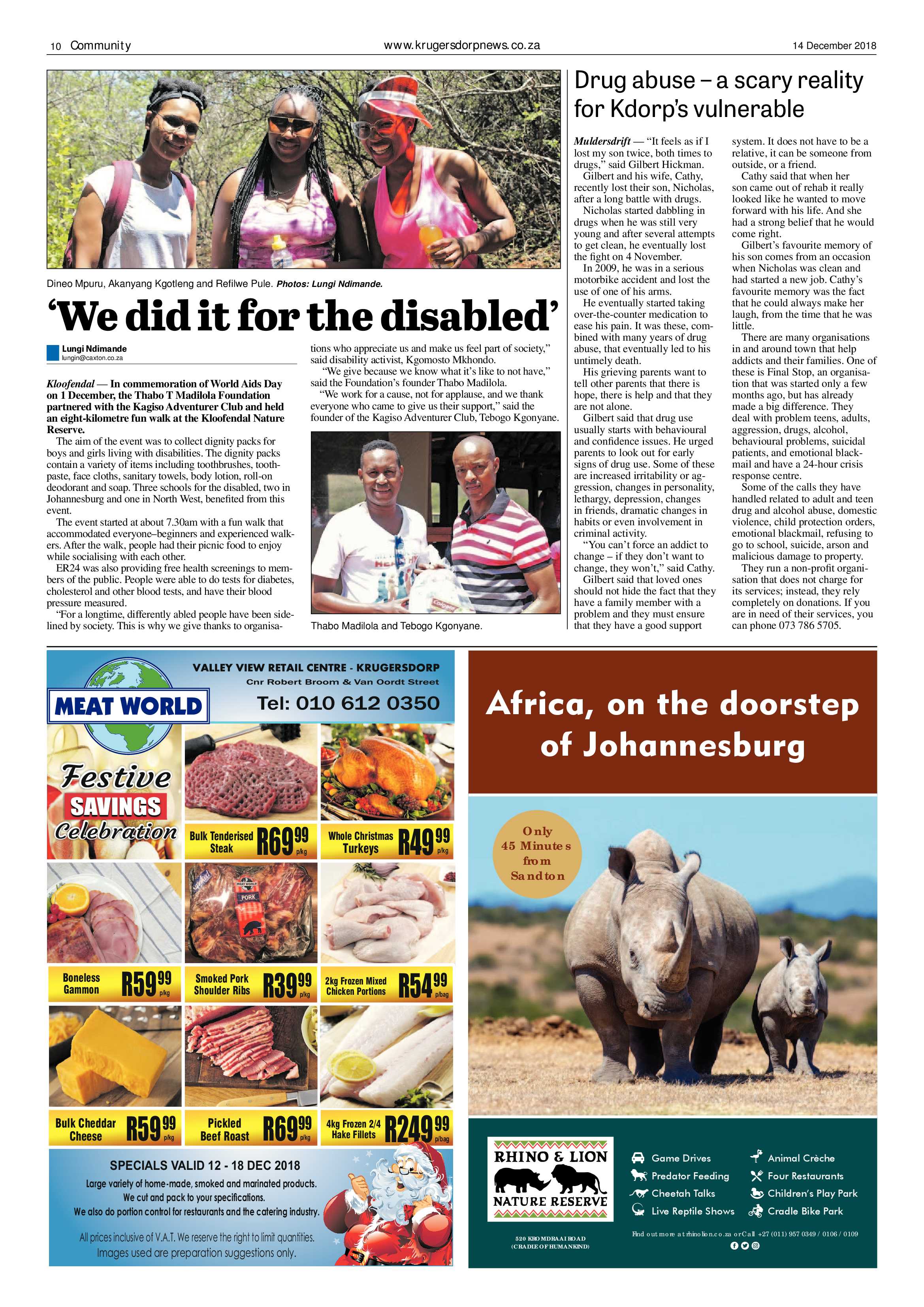 Krugersdorp News 14 December 2018 page 10
