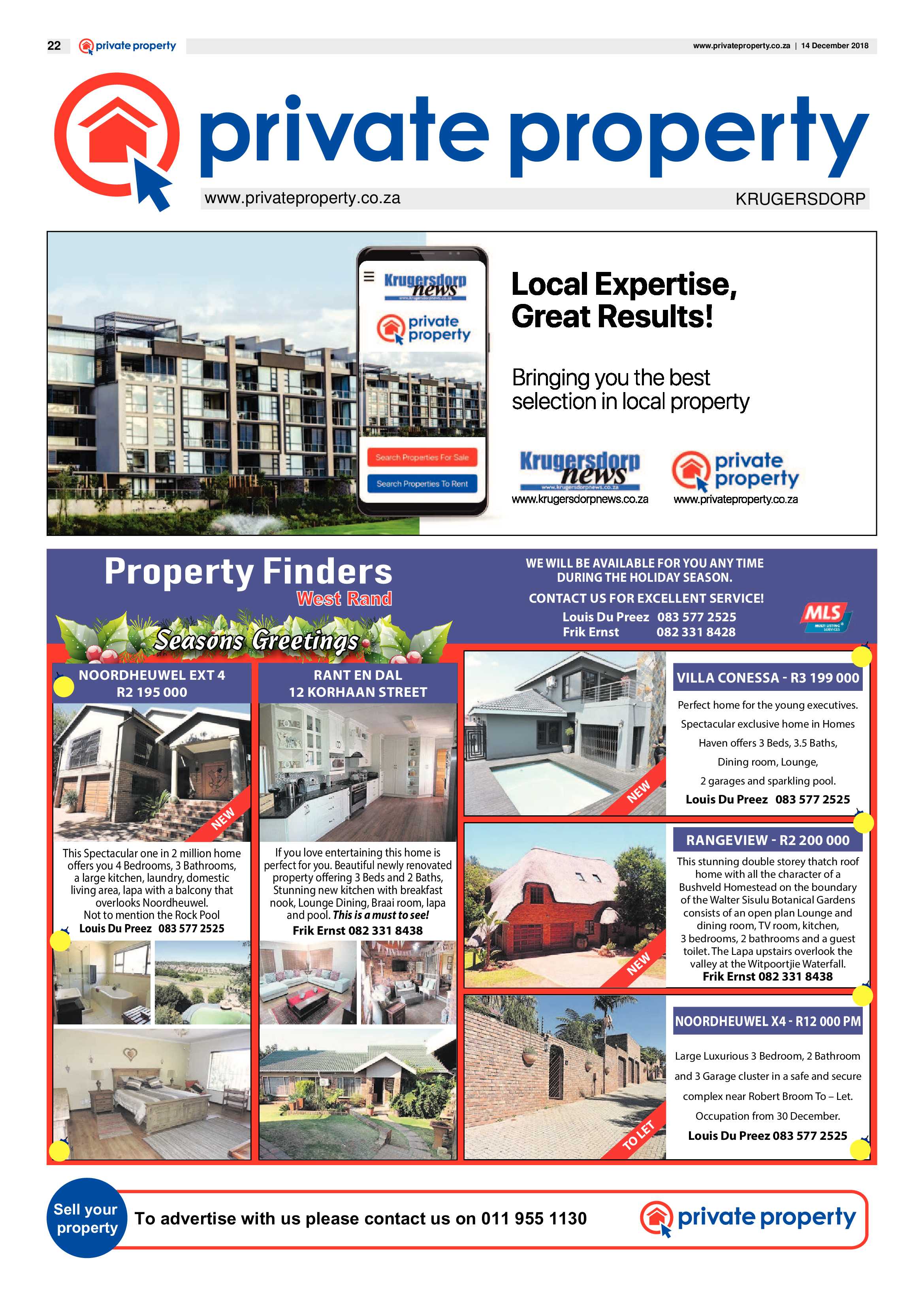 Krugersdorp News 14 December 2018 page 22
