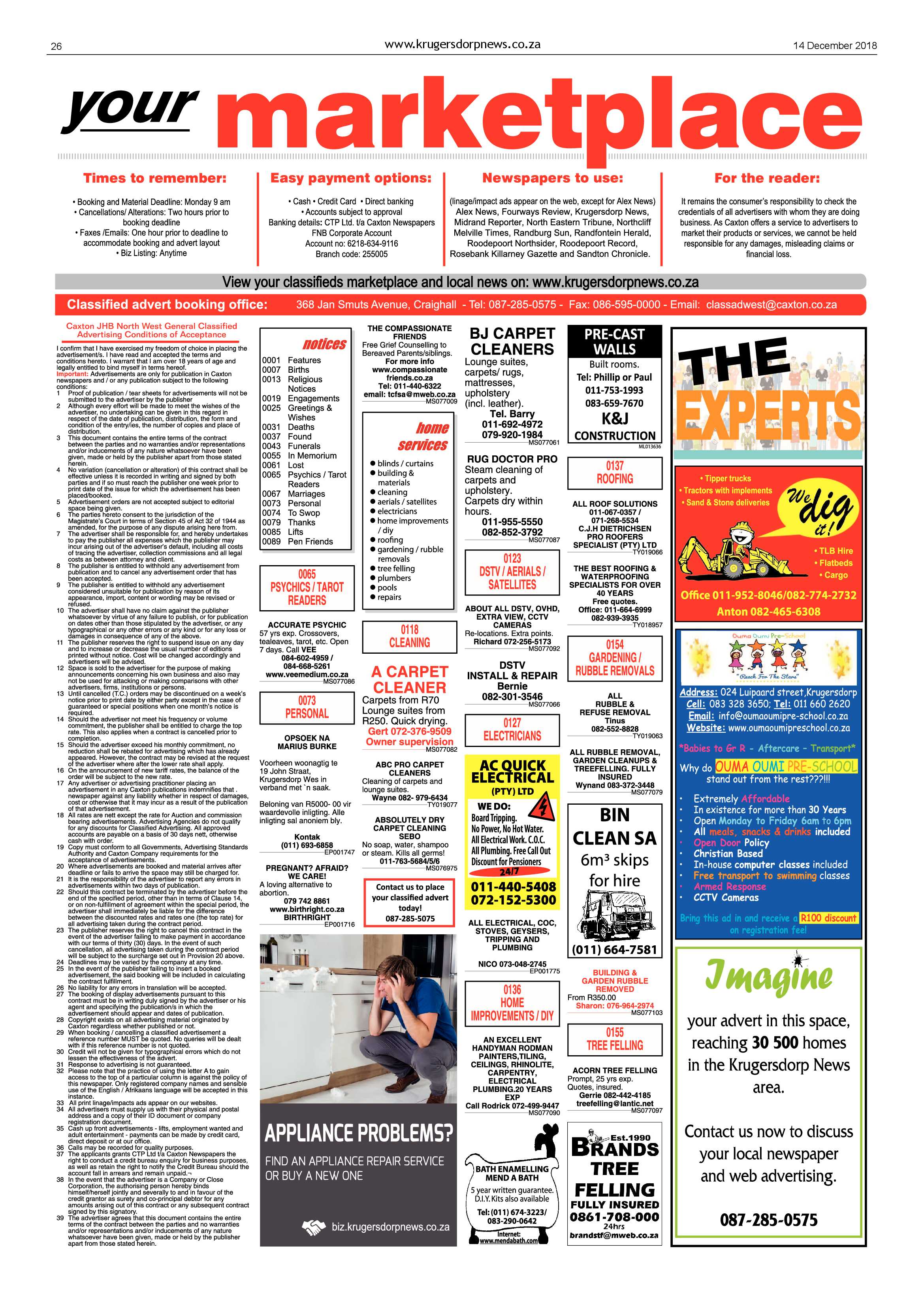 Krugersdorp News 14 December 2018 page 26