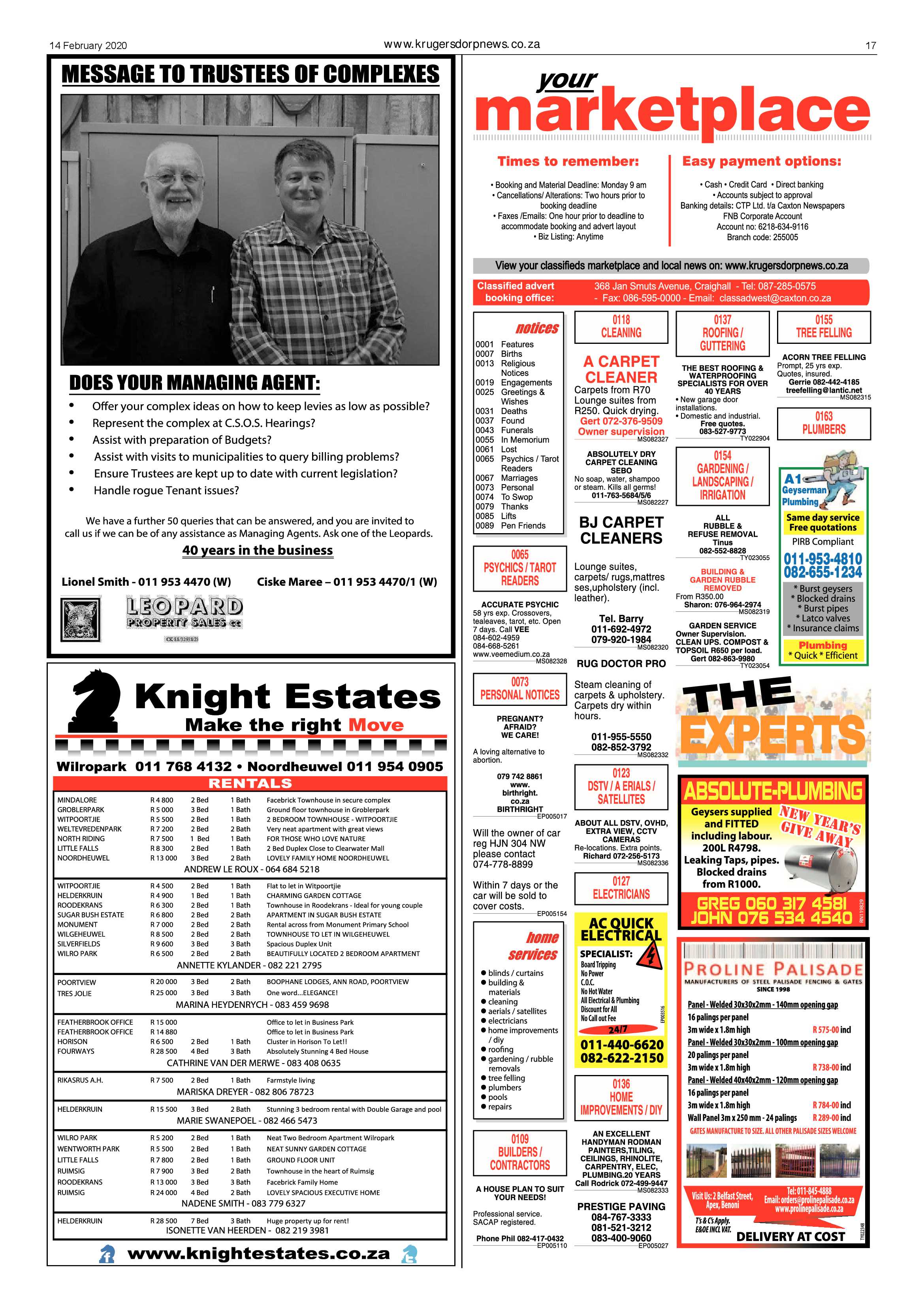 Krugersdorp News 14 February 2020 page 17
