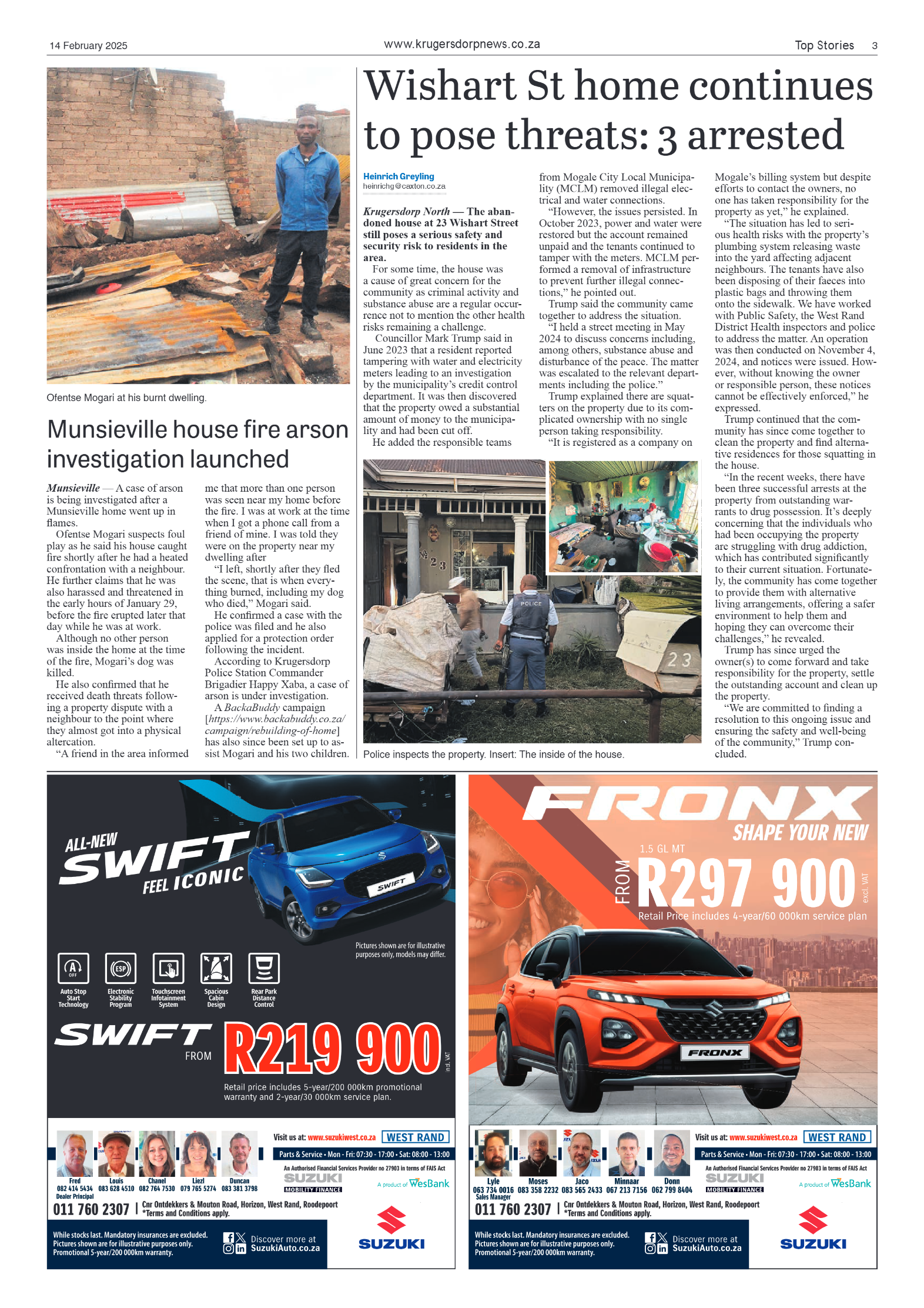 Krugersdorp News 14 February 2025 page 3