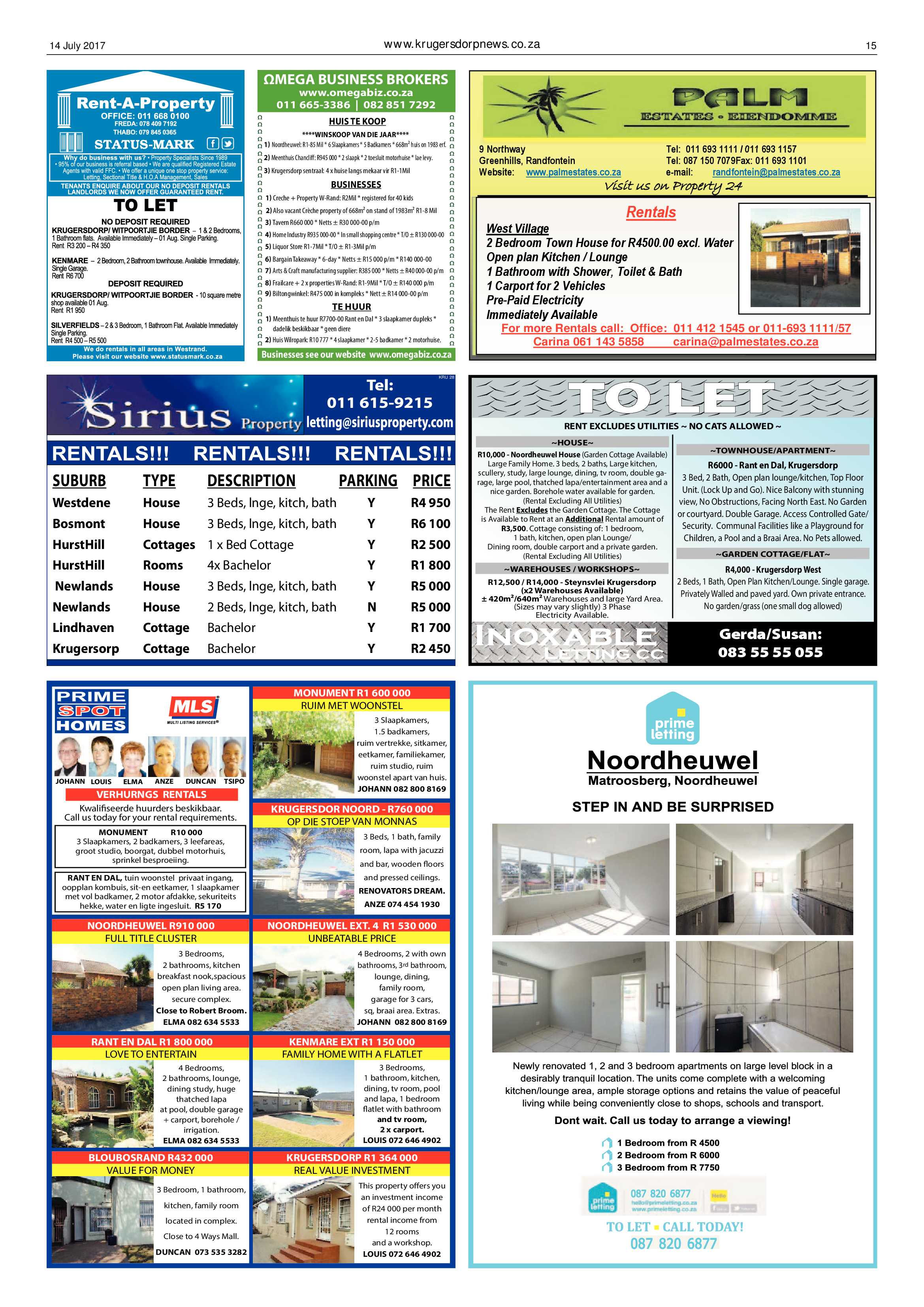 Krugersdorp News 14 July 2017 page 15