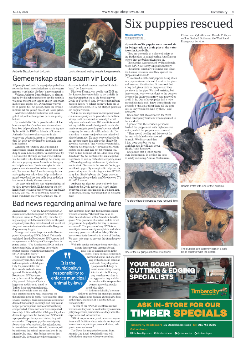 Krugersdorp News 14 July 2023 page 3