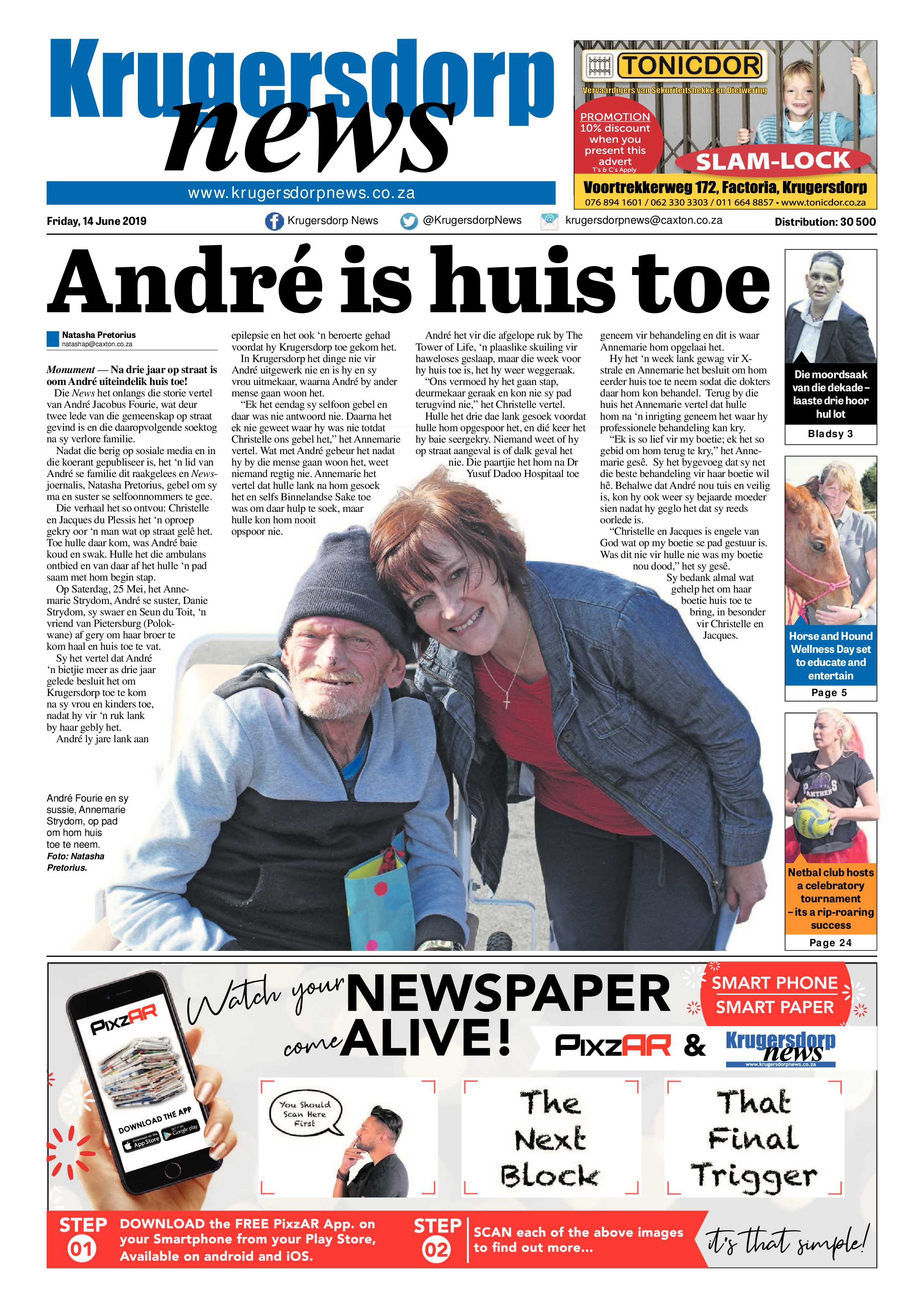 Krugersdorp News 14 June 2019 page 1