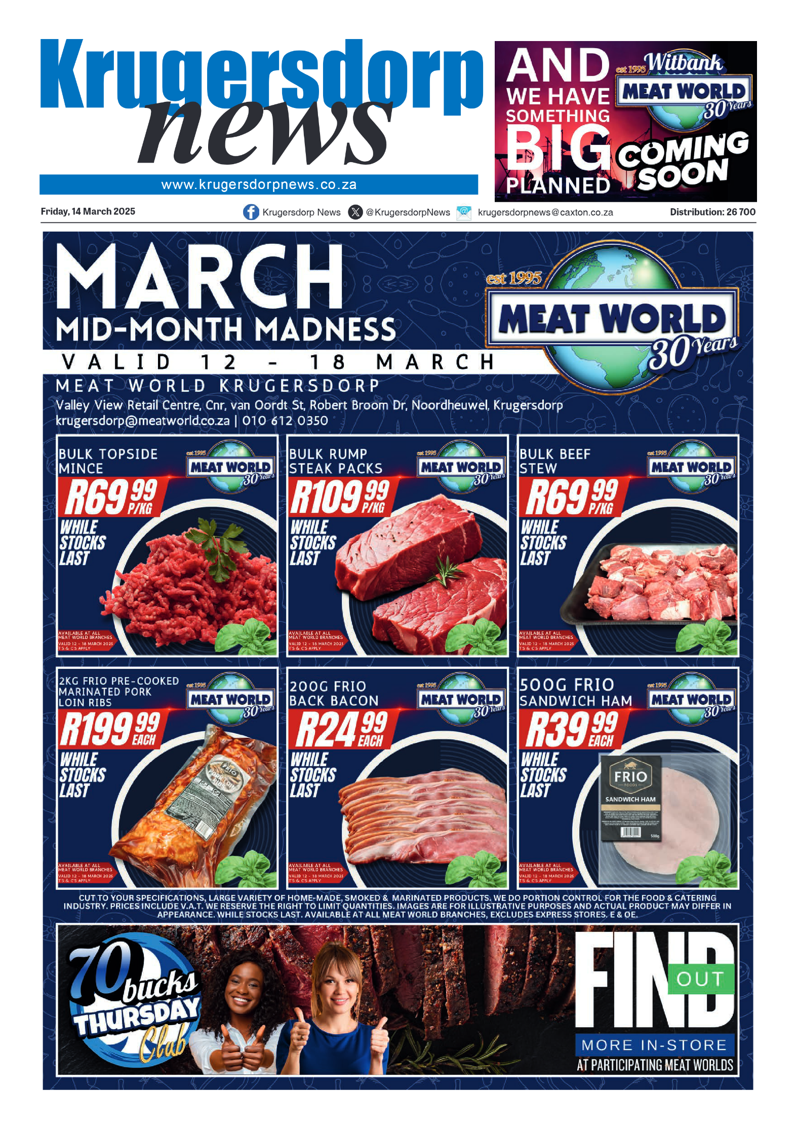 Krugersdorp News 14 March 2025 page 1