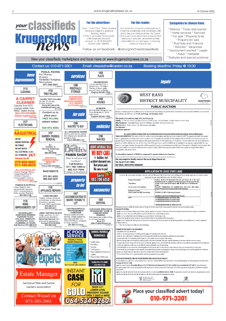 Krugersdorp News 14 October 2022 page 6