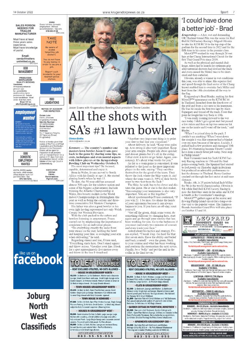 Krugersdorp News 14 October 2022 page 7