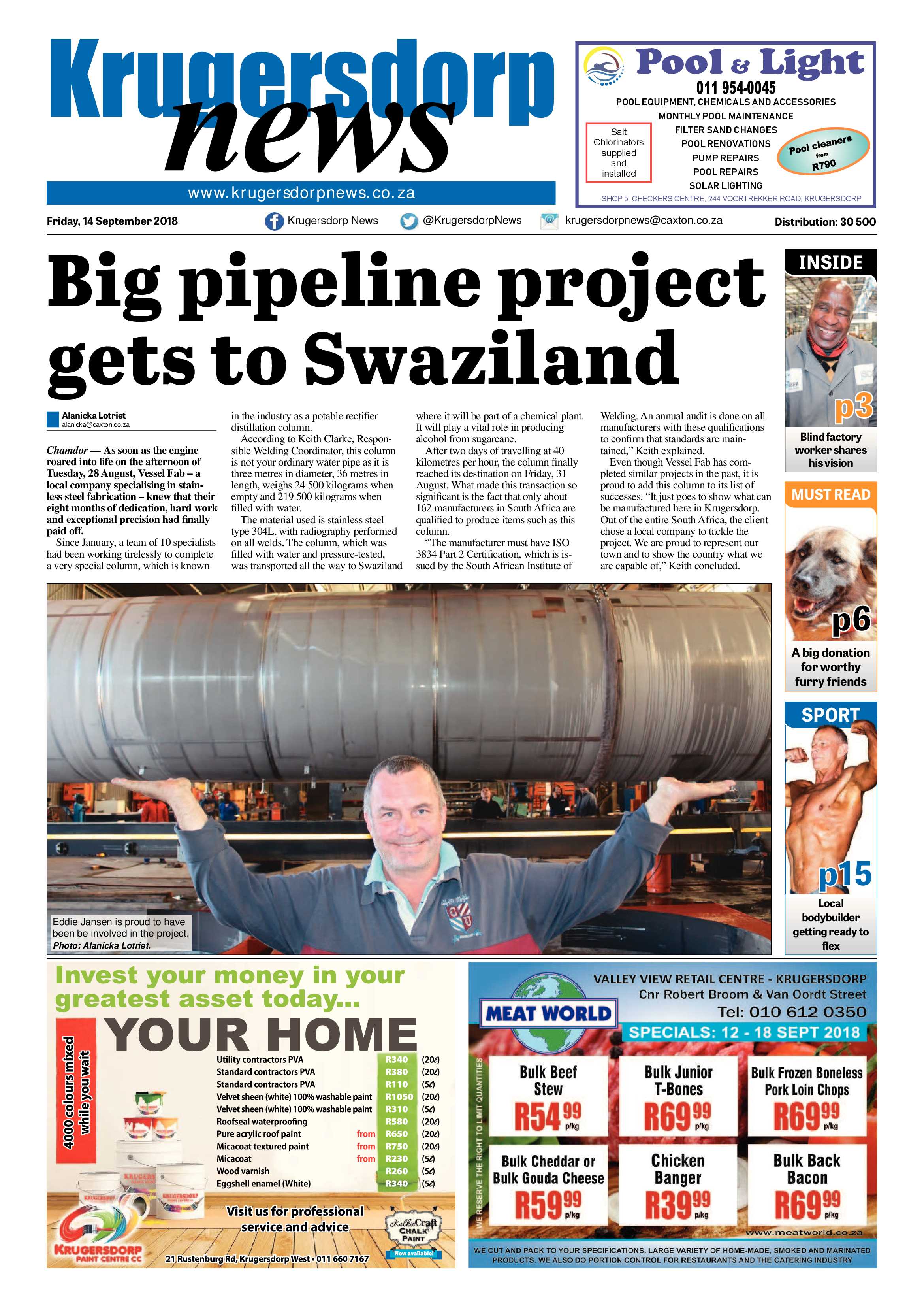 Krugersdorp News 14 September 2018 page 1