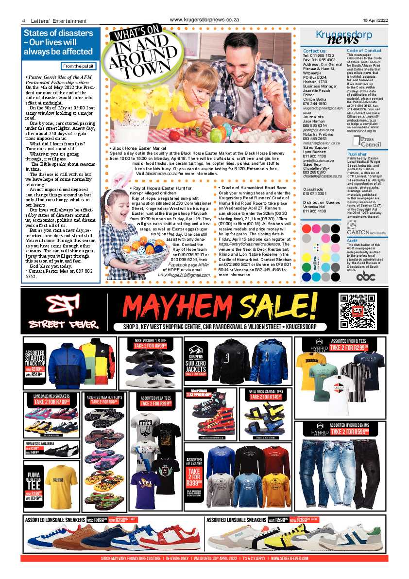 Krugersdorp News 15 April 2022 page 4