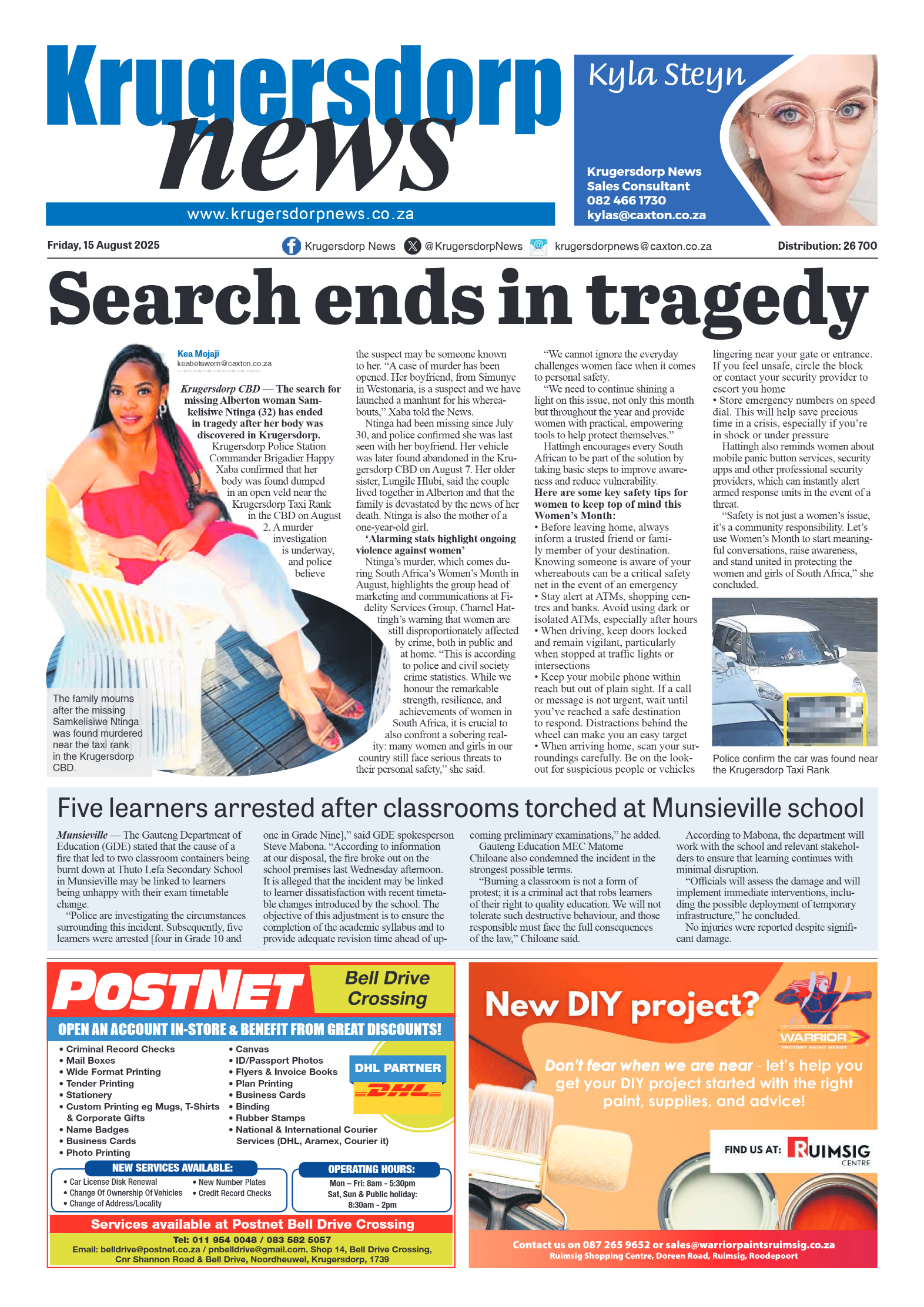 Krugersdorp News 15 August 2025 page 3