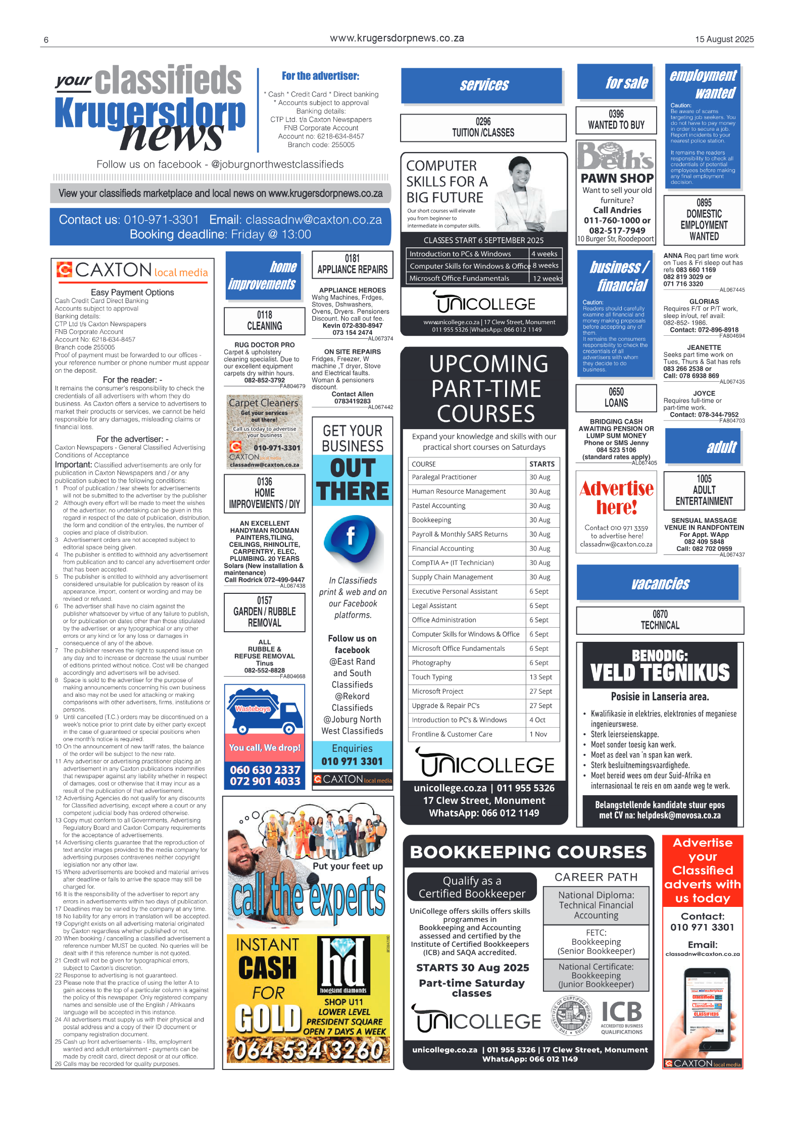 Krugersdorp News 15 August 2025 page 8