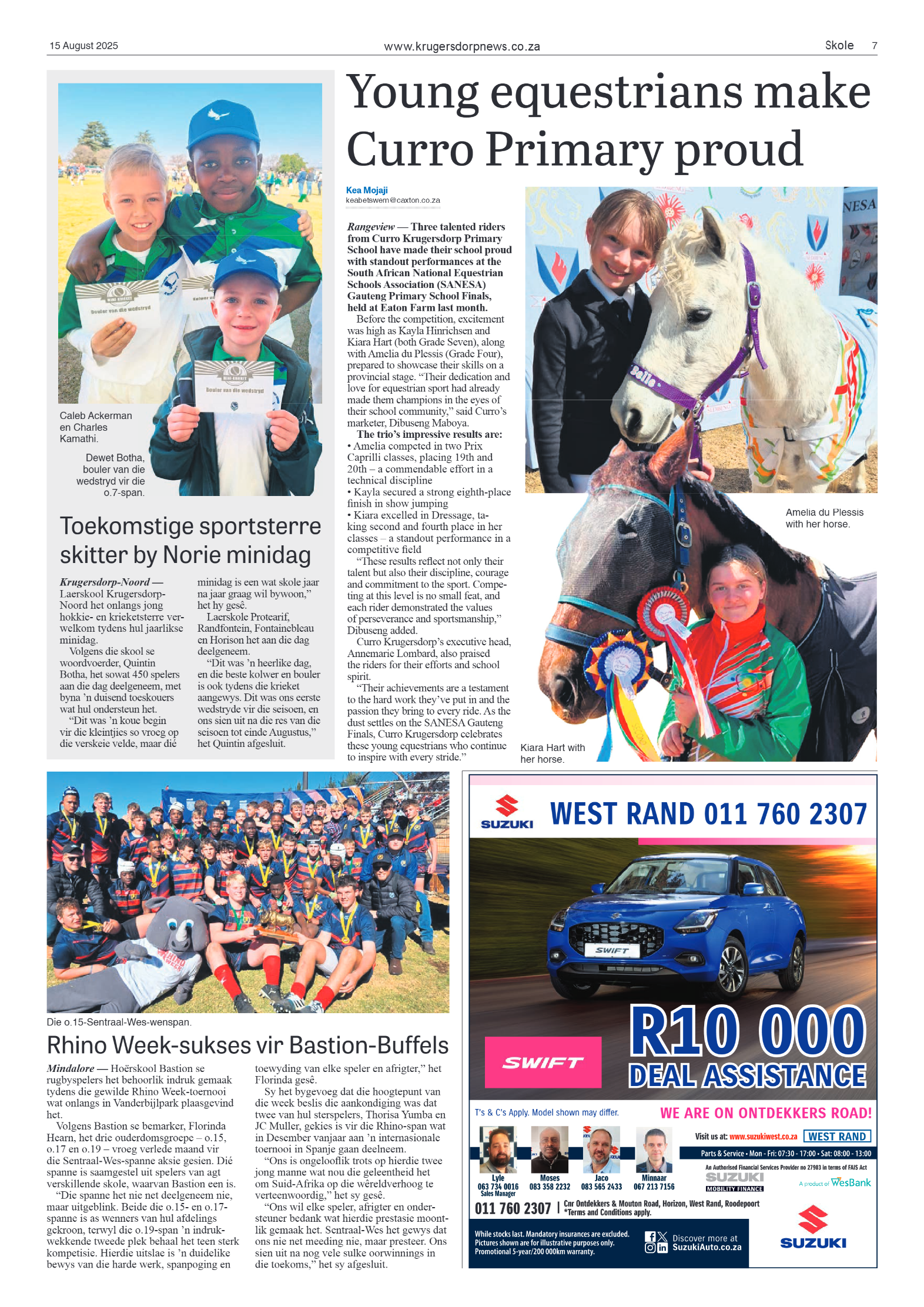 Krugersdorp News 15 August 2025 page 9