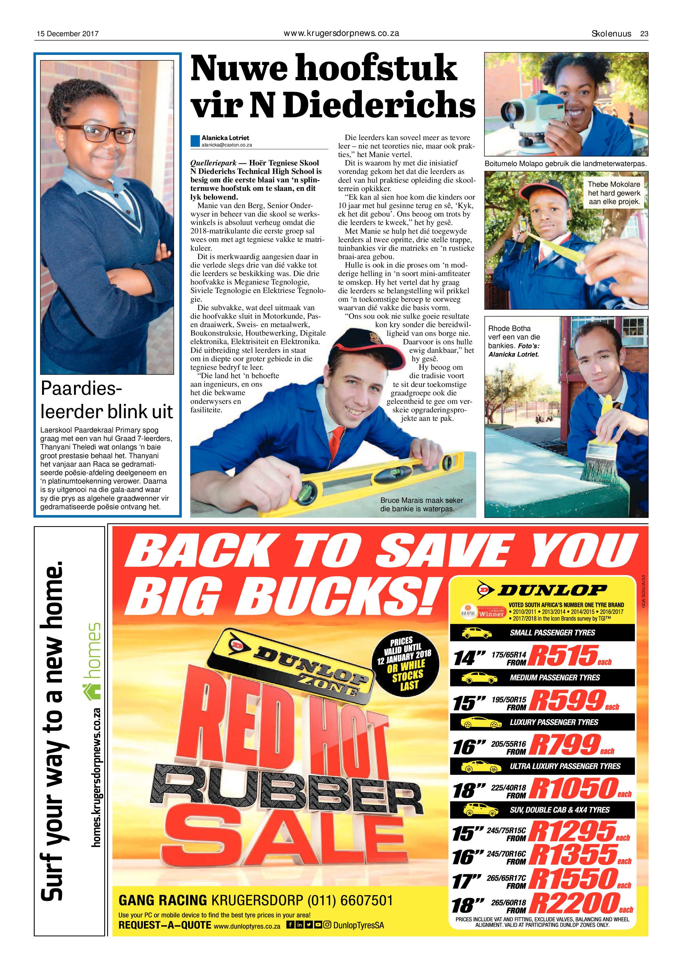 Krugersdorp News 15 December 2017 page 23