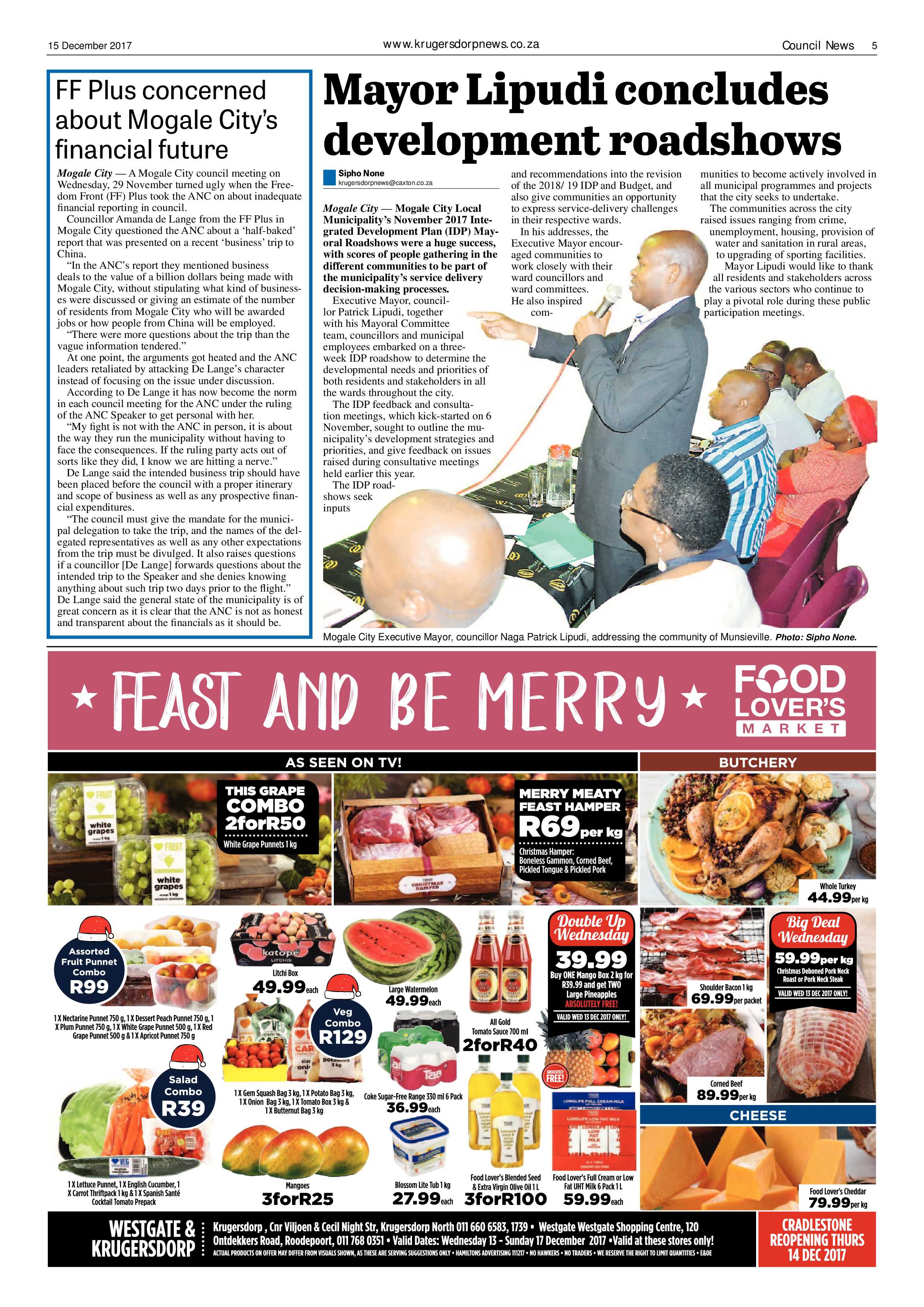 Krugersdorp News 15 December 2017 page 5