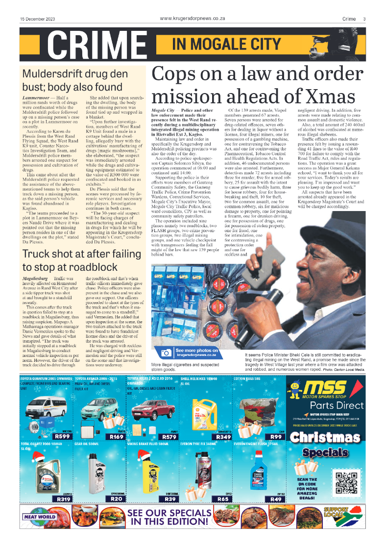Krugersdorp News 15 December 2023 page 3