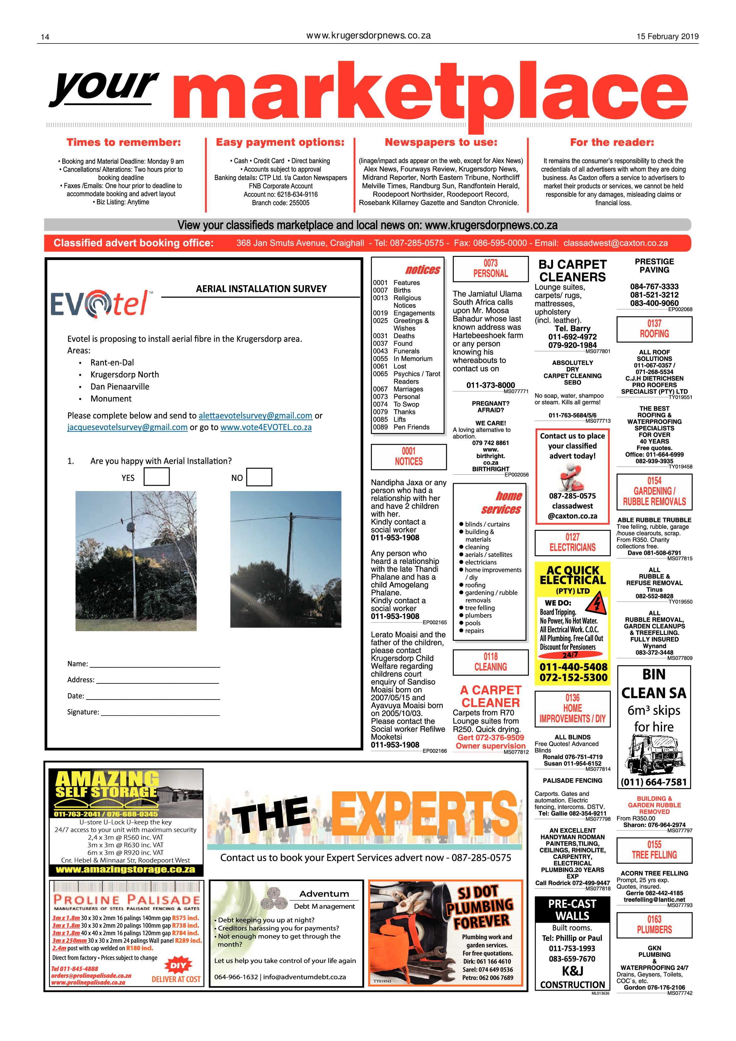 Krugersdorp News 15 February 2019 page 14