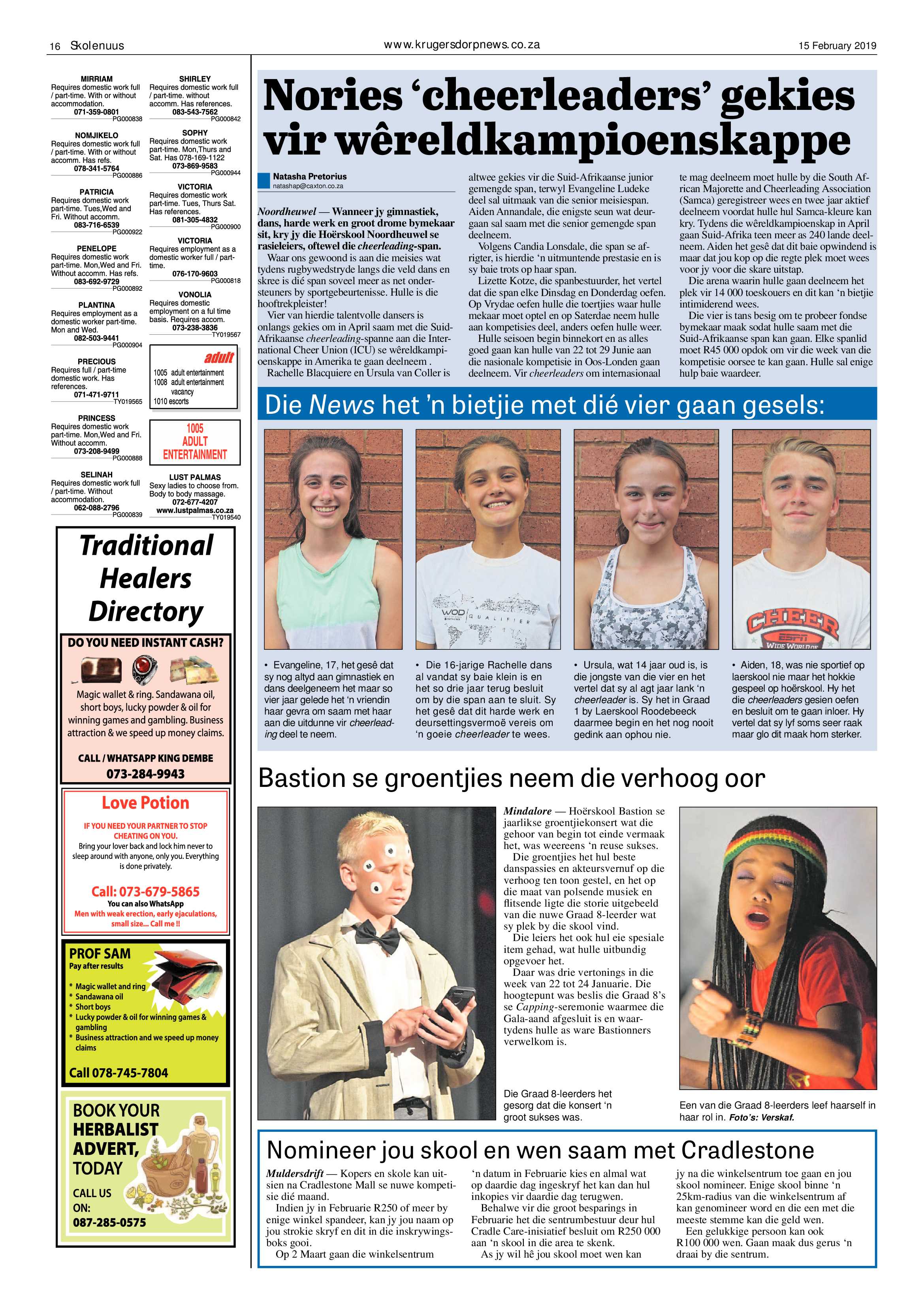 Krugersdorp News 15 February 2019 page 16