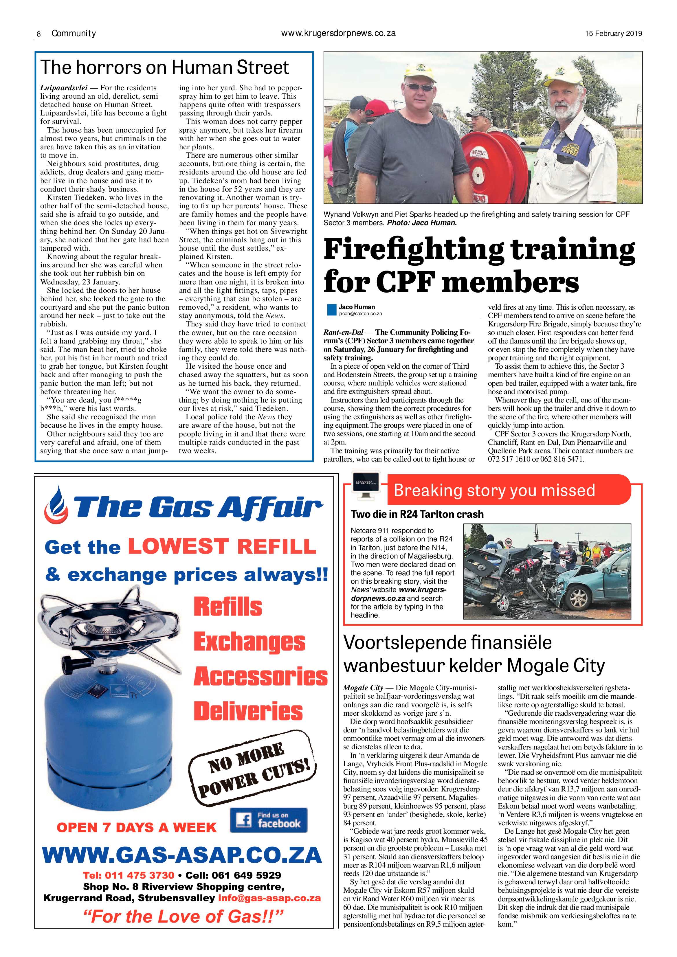 Krugersdorp News 15 February 2019 page 8