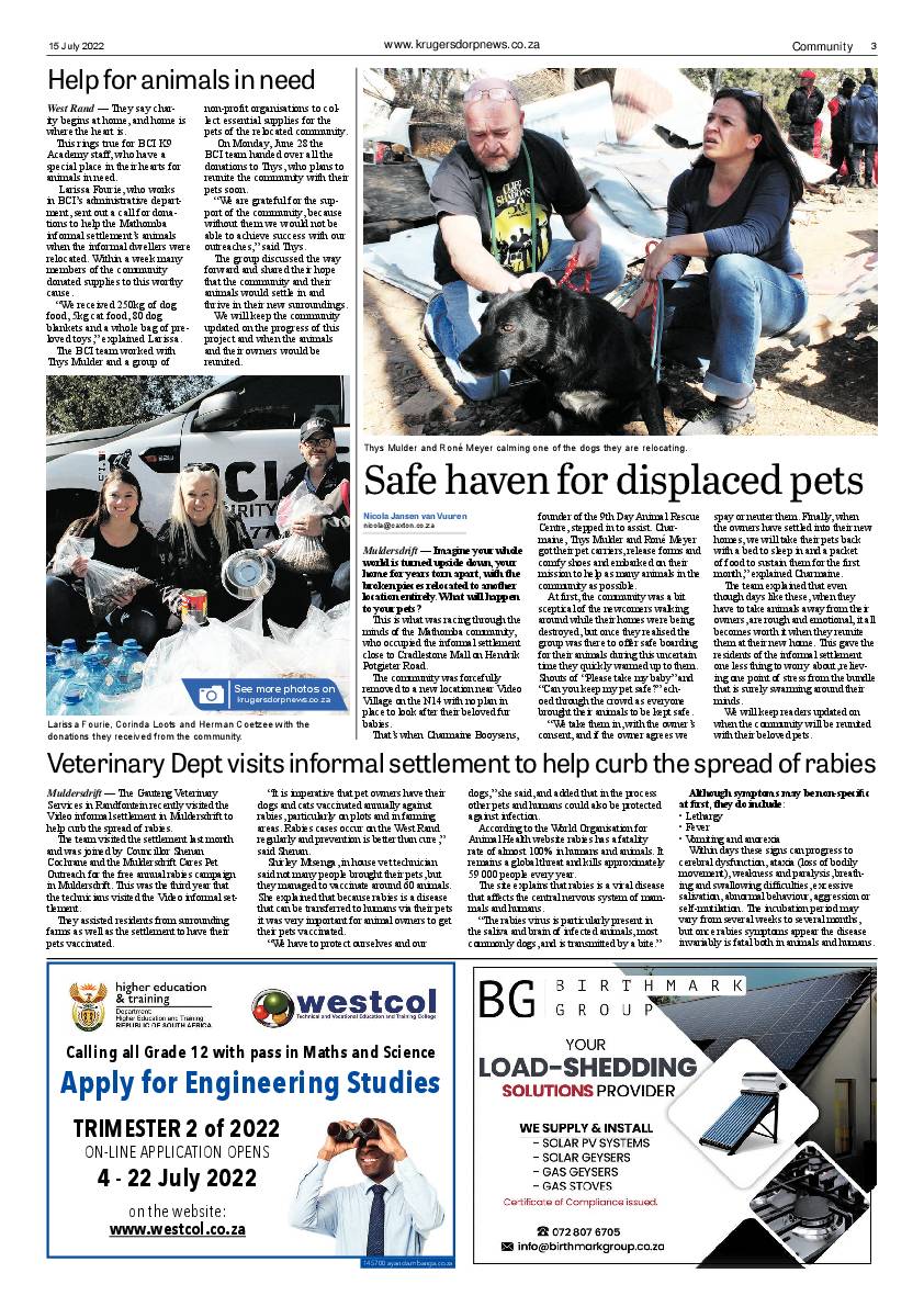 Krugersdorp News 15 July 2022 page 3