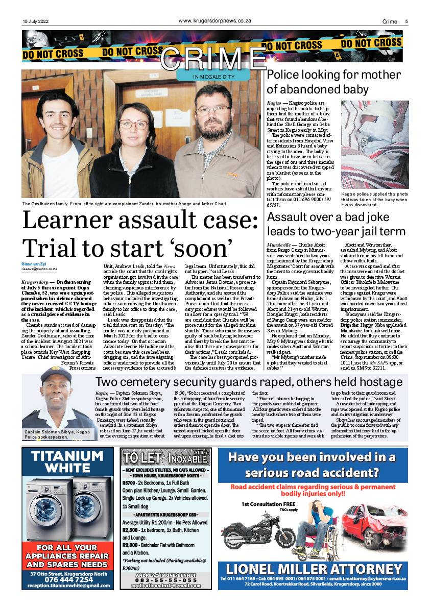 Krugersdorp News 15 July 2022 page 5