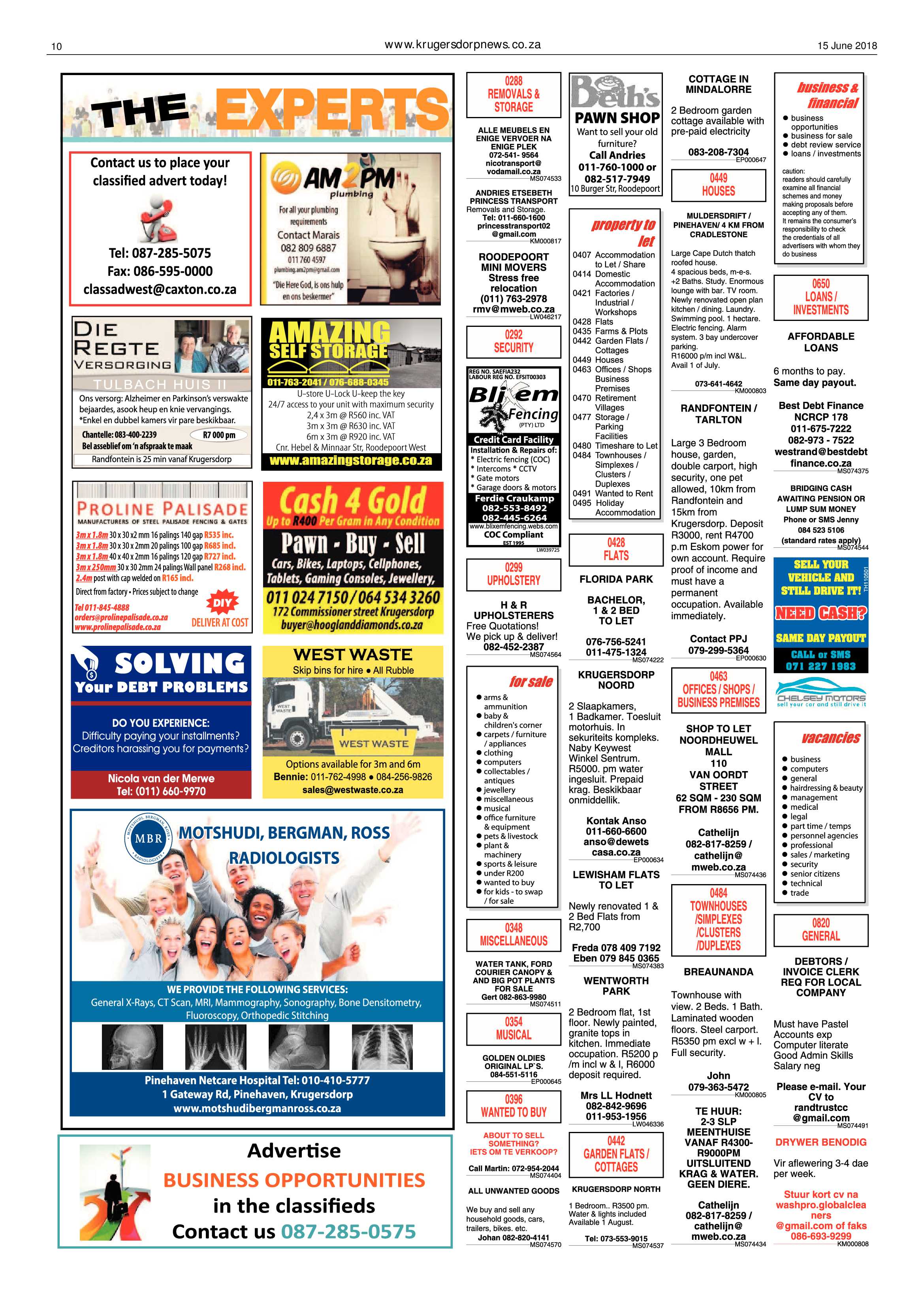 Krugersdorp News 15 June 2018 page 10