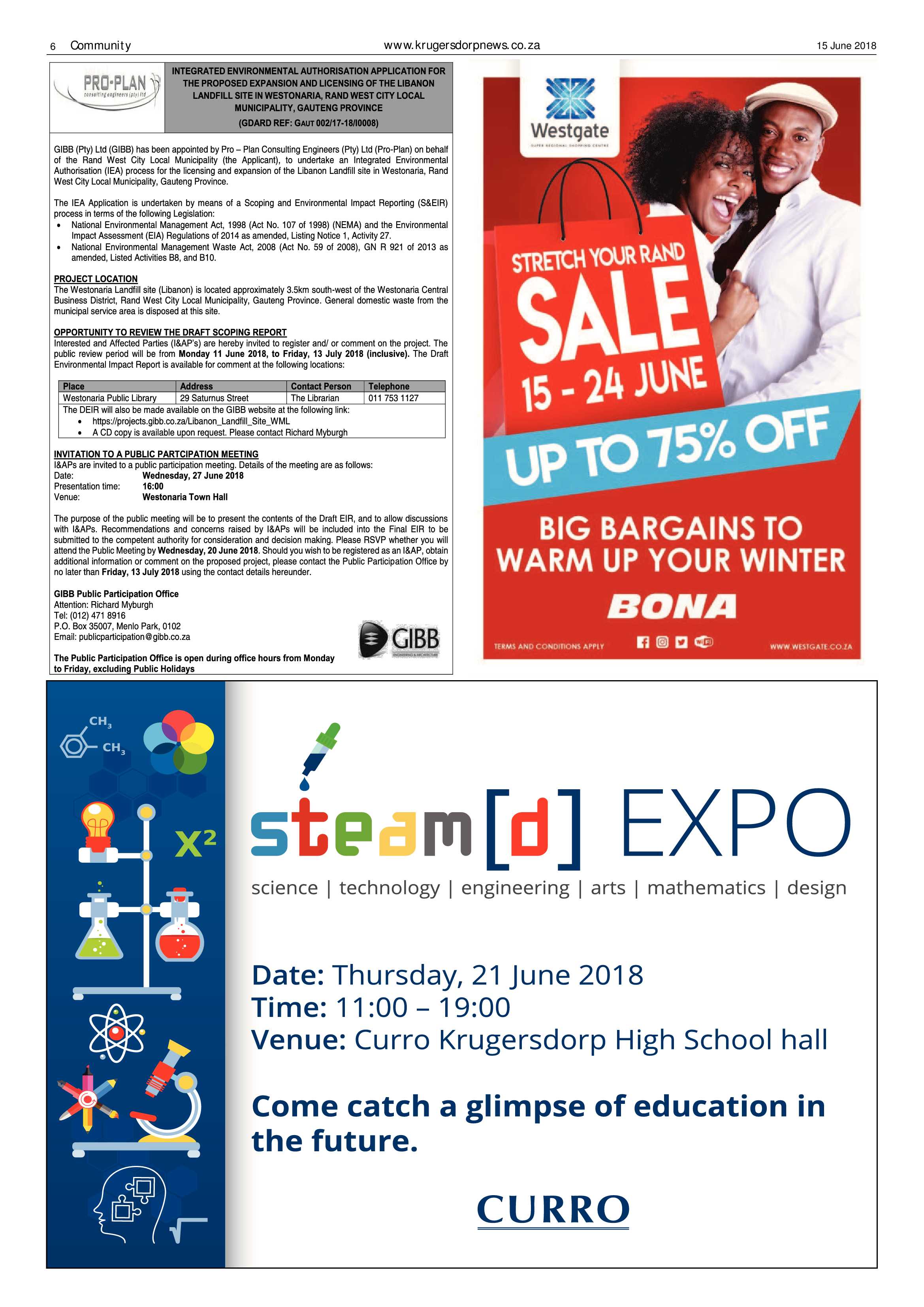 Krugersdorp News 15 June 2018 page 6