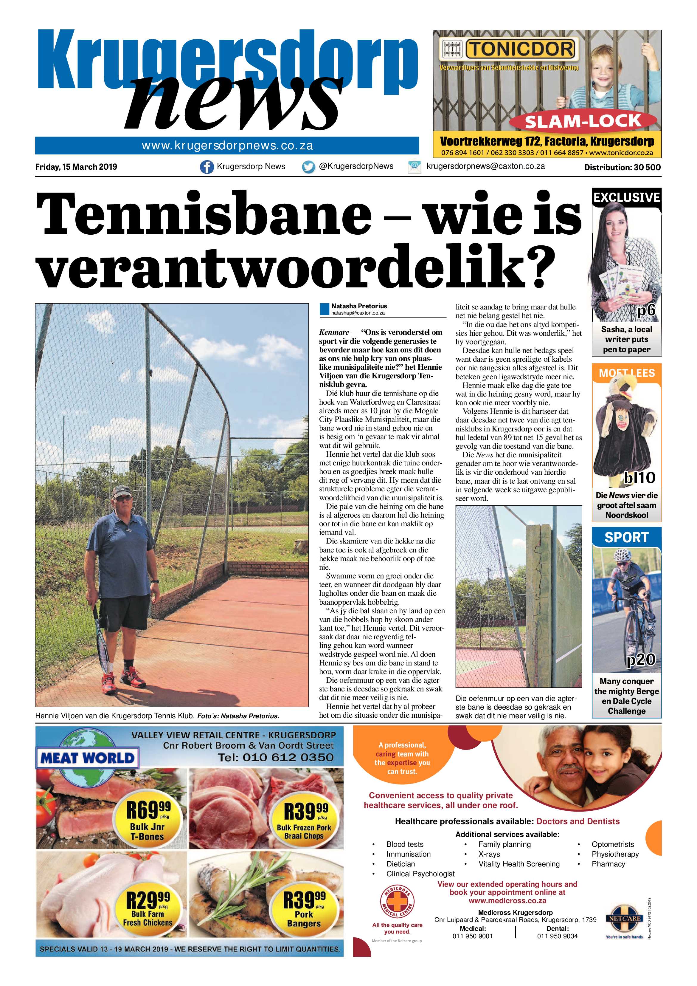 Krugersdorp News 15 March 2019 page 1