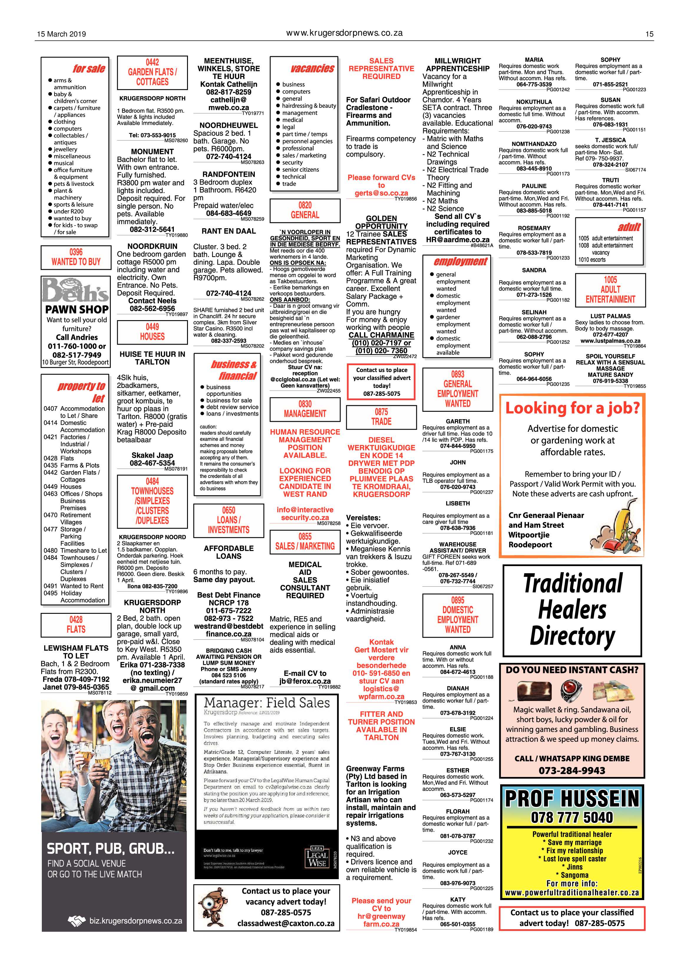 Krugersdorp News 15 March 2019 page 15