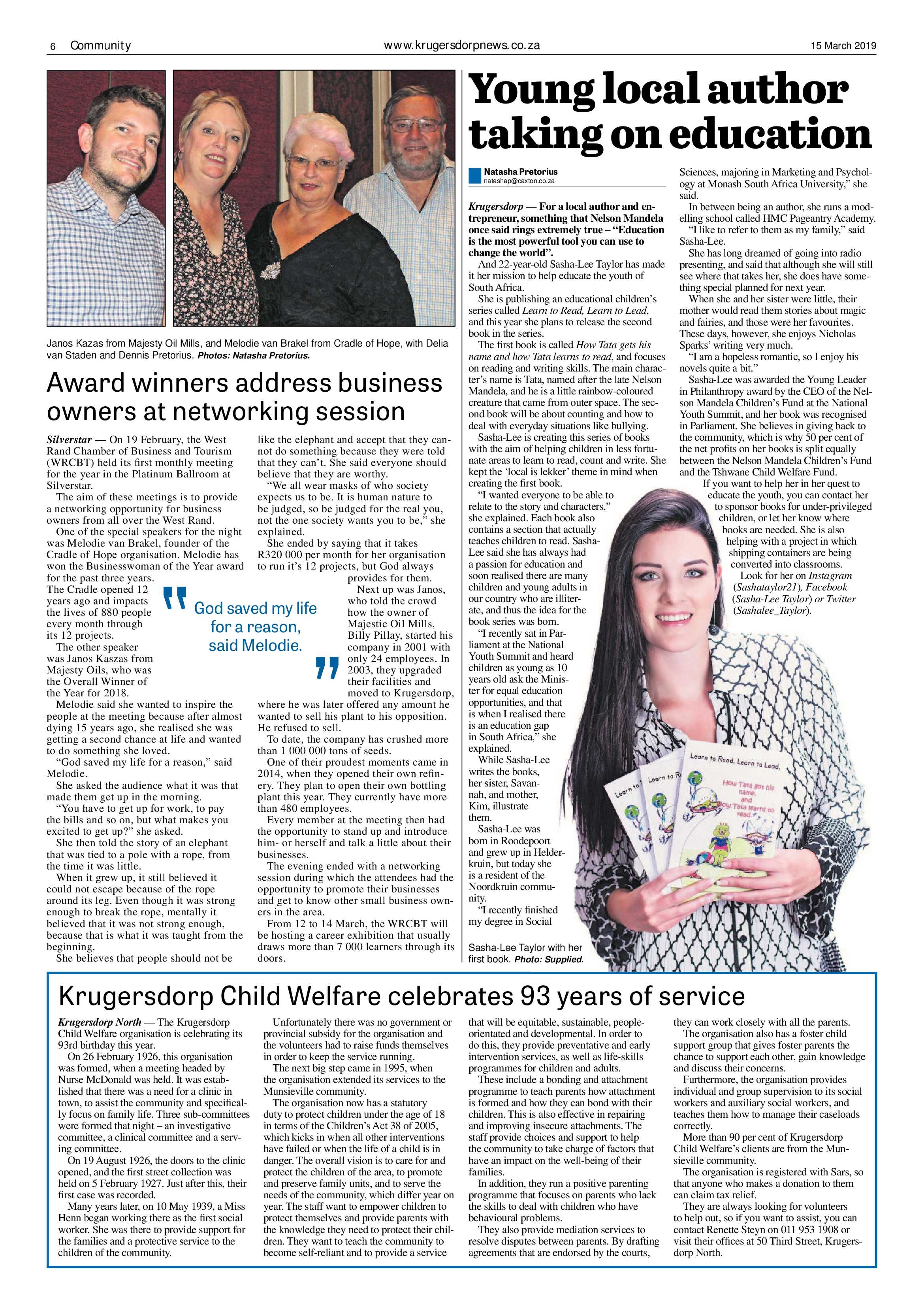 Krugersdorp News 15 March 2019 page 6