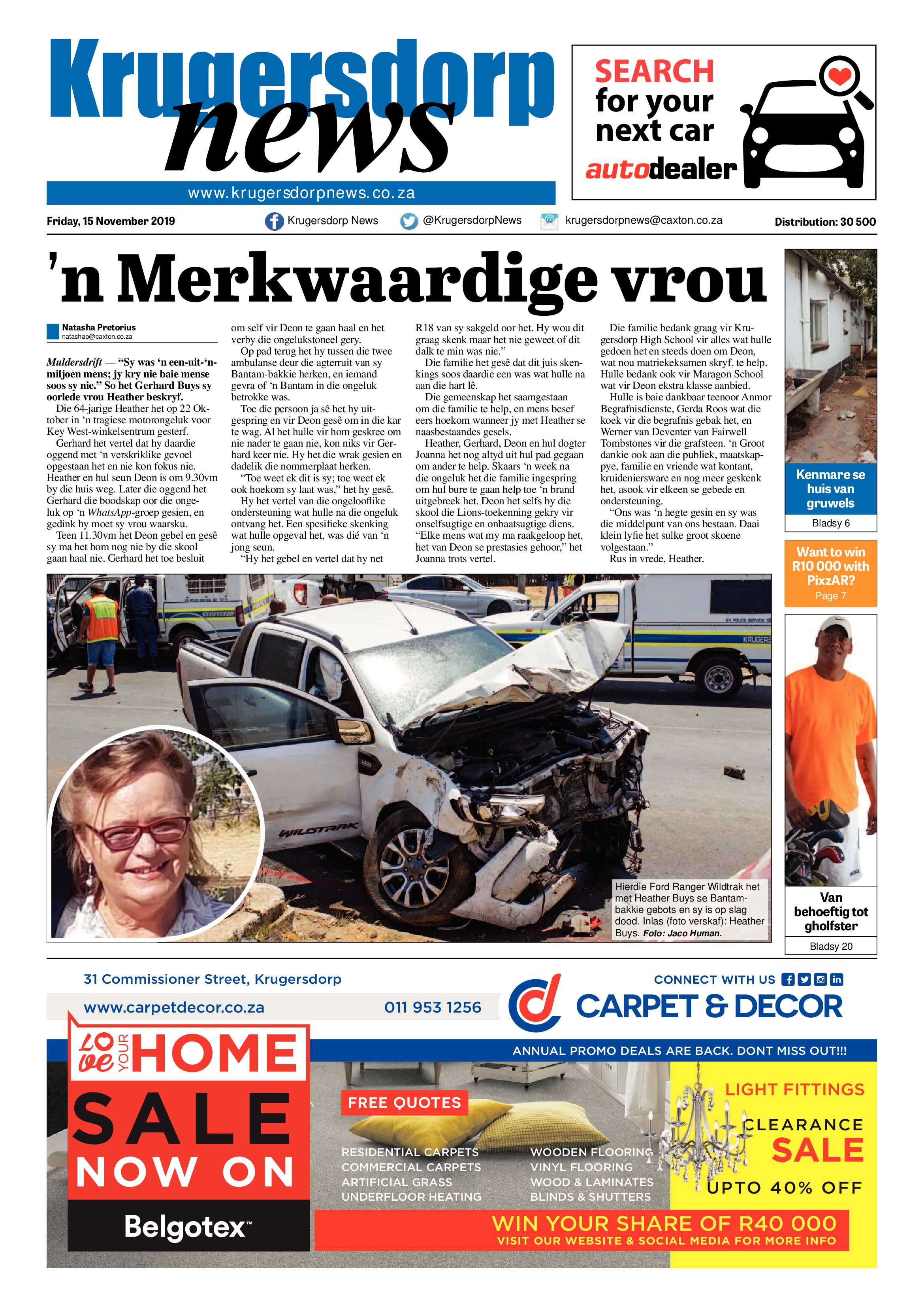 Krugersdorp News 15 November 2019 page 1