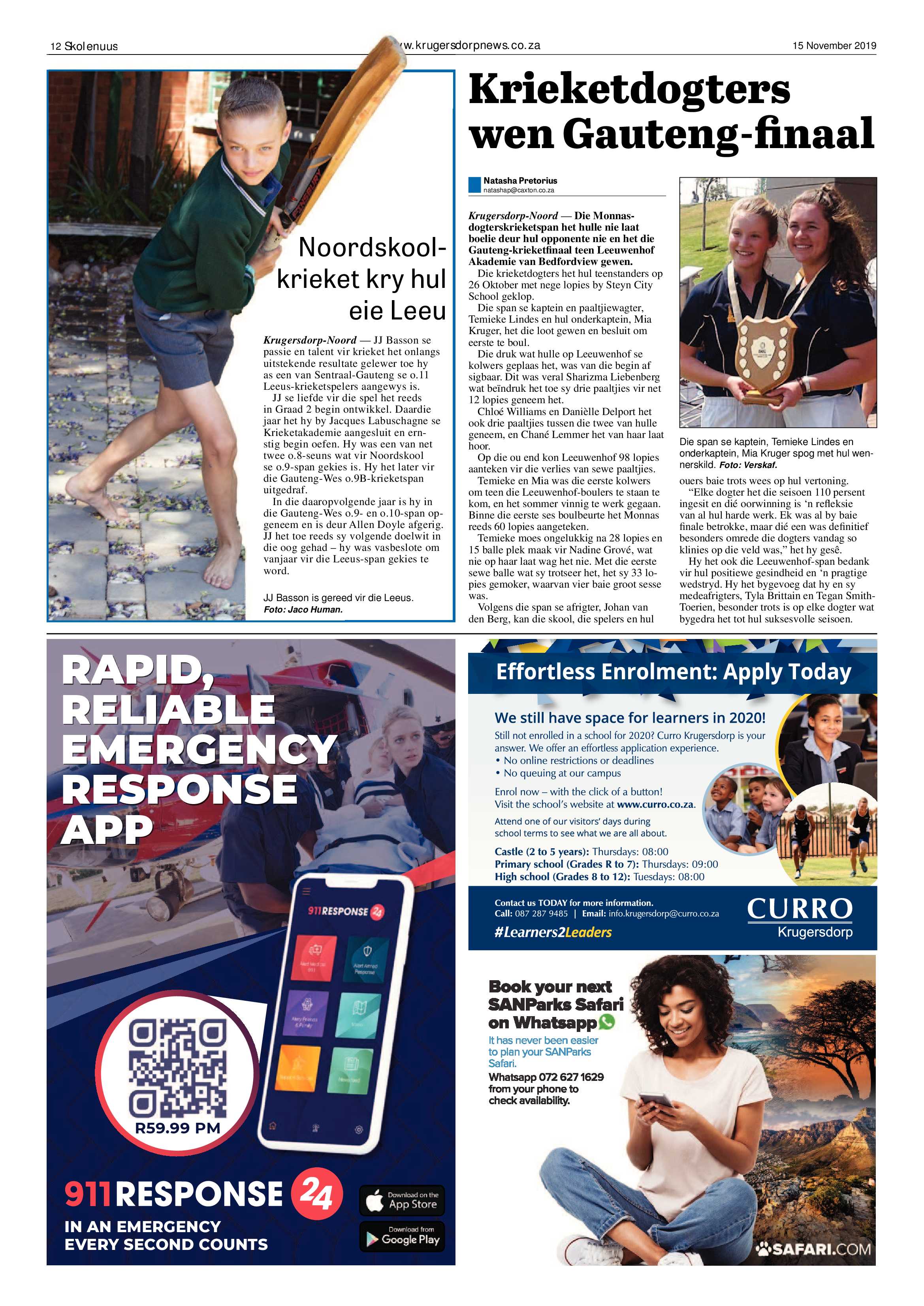 Krugersdorp News 15 November 2019 page 12