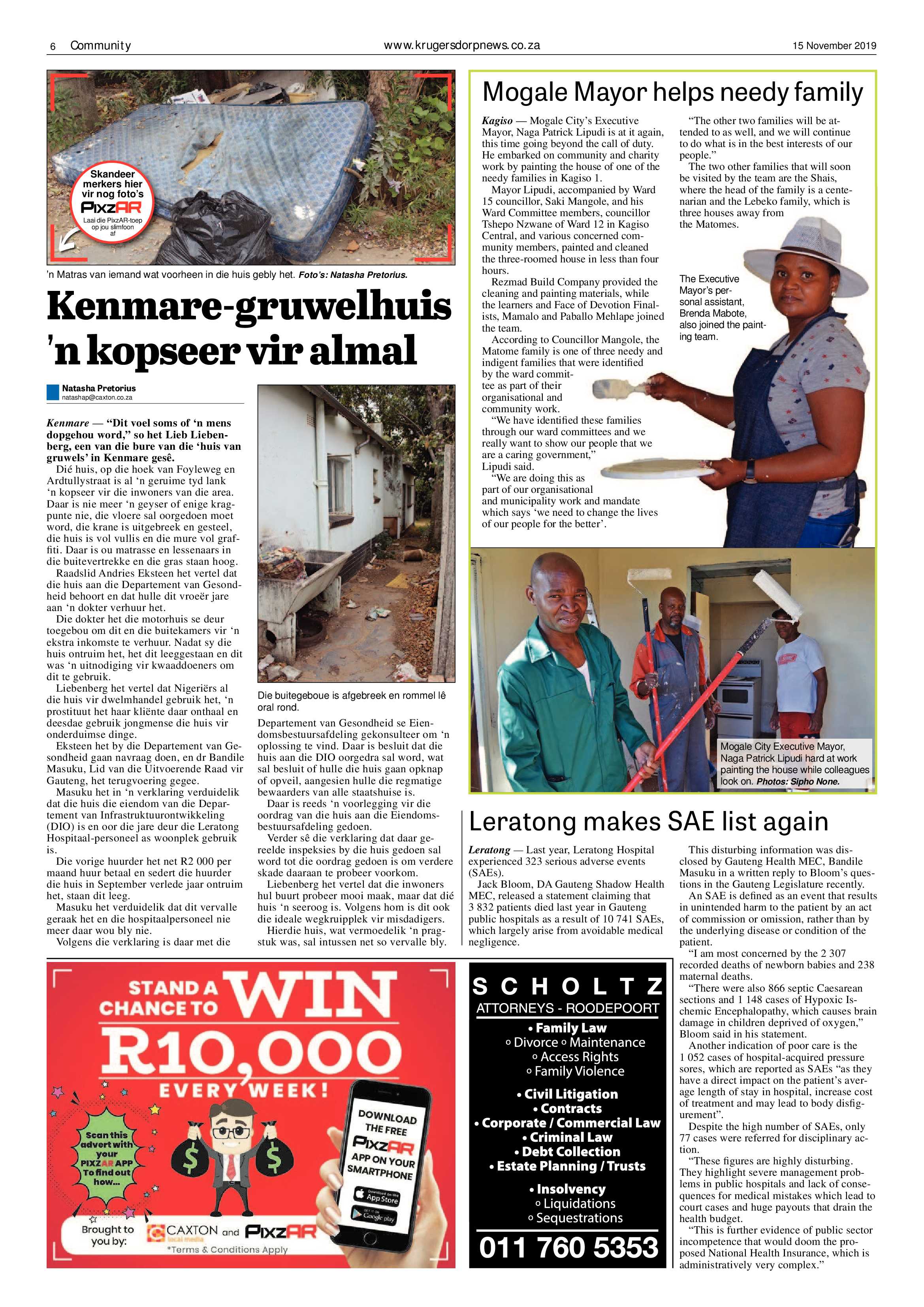 Krugersdorp News 15 November 2019 page 6