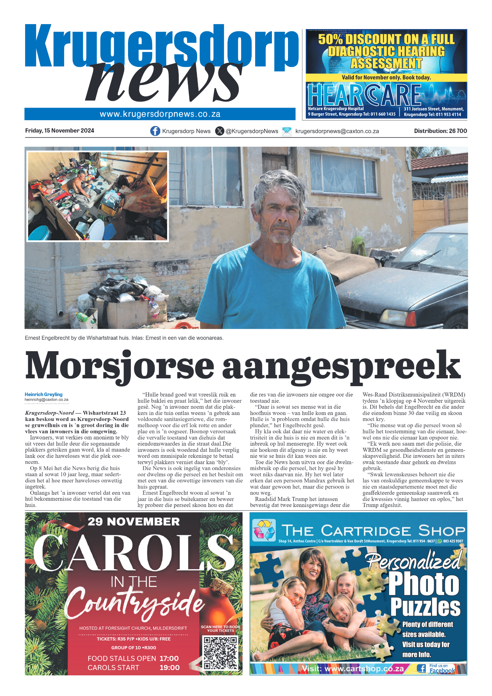 Krugersdorp News 15 November 2024 page 1