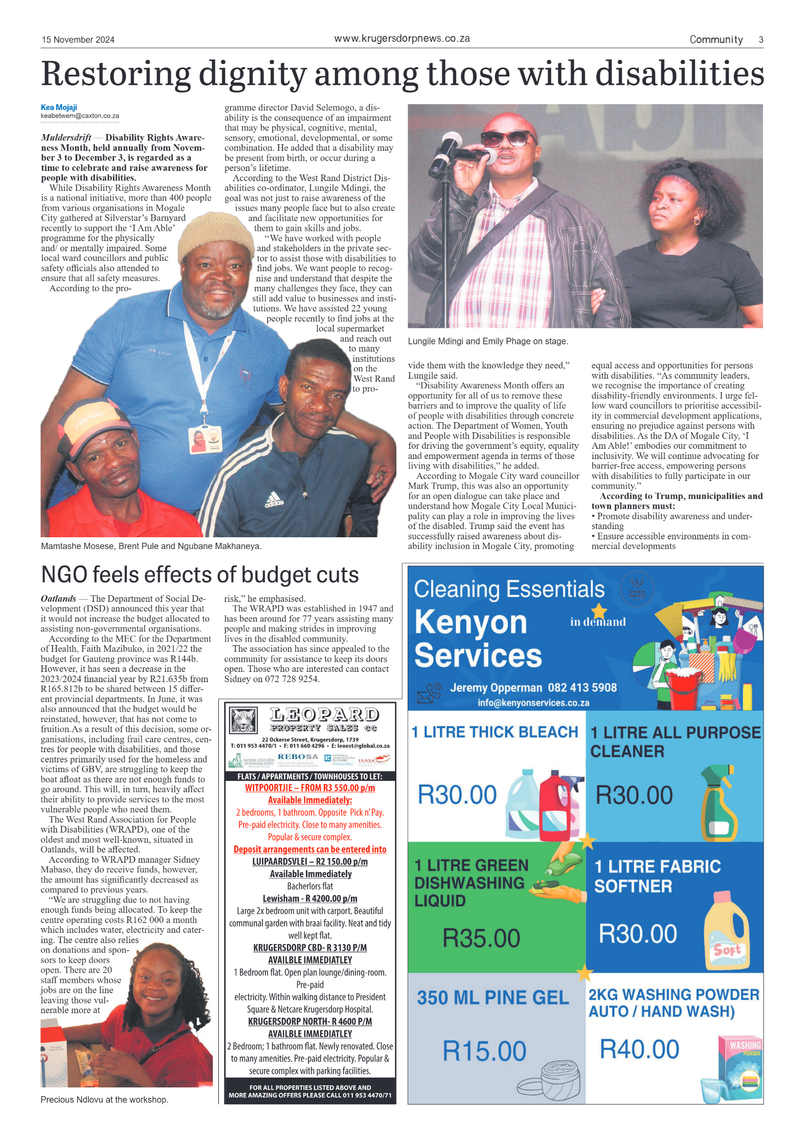 Krugersdorp News 15 November 2024 page 3
