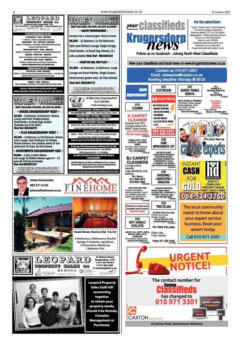 Krugersdorp News 15 October 2021 page 6