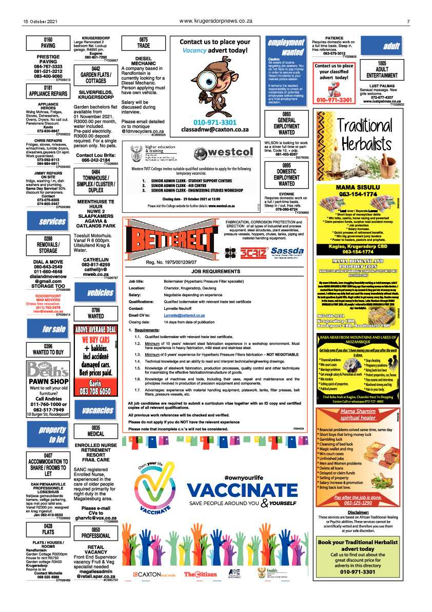 Krugersdorp News 15 October 2021 page 7