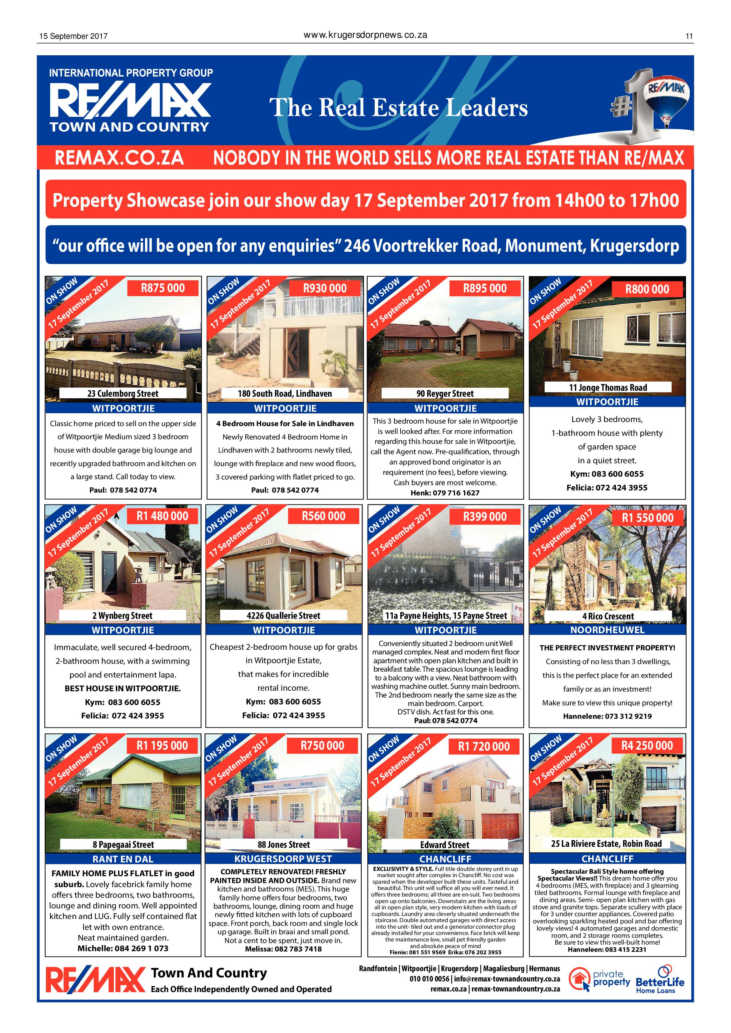 Krugersdorp News 15 September 2017 page 11