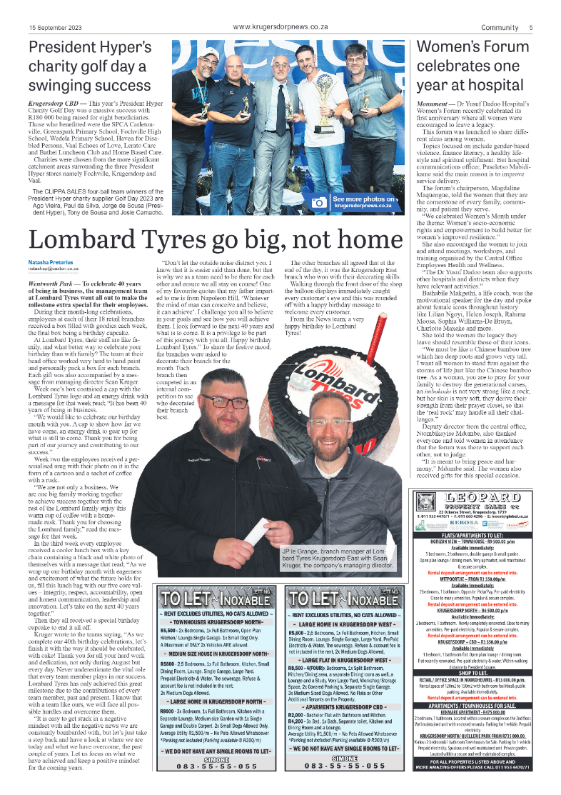 Krugersdorp News 15 September 2023 page 5