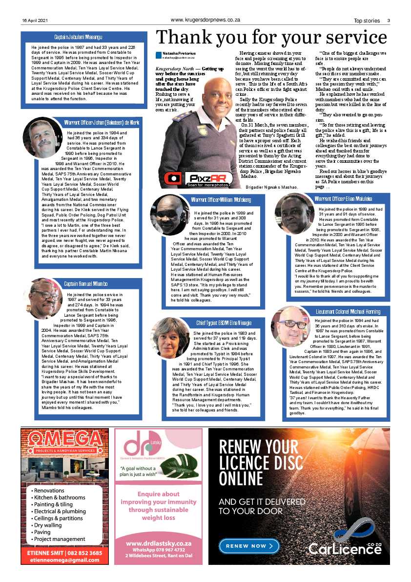 Krugersdorp News 16 April 2021 page 3