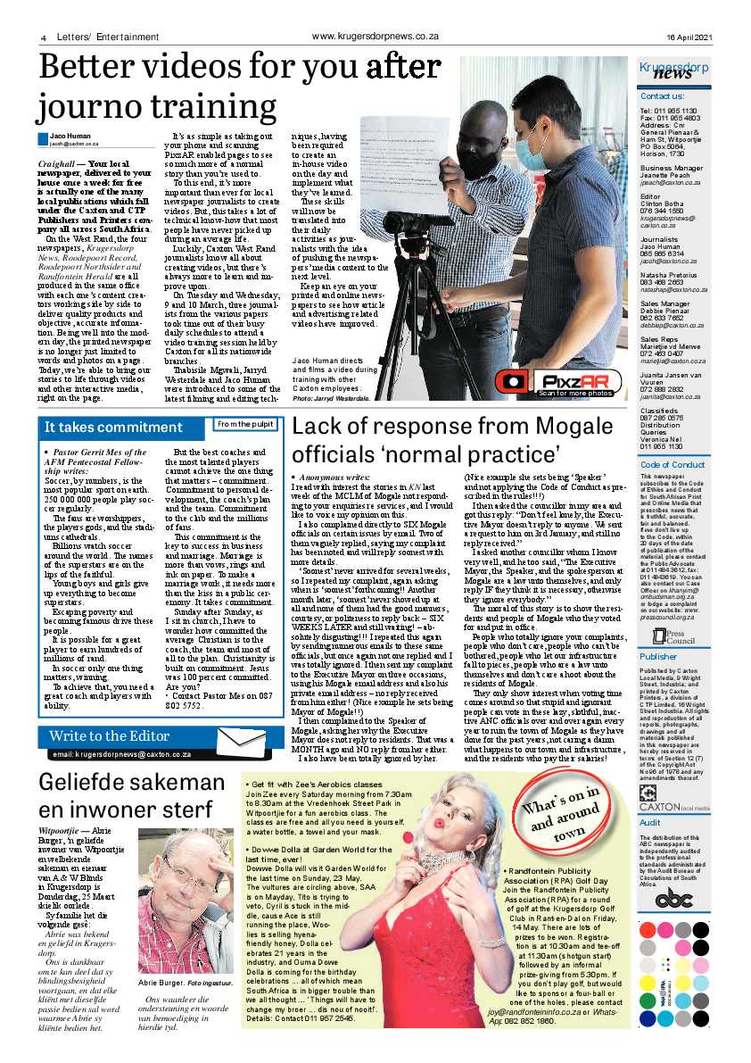 Krugersdorp News 16 April 2021 page 4