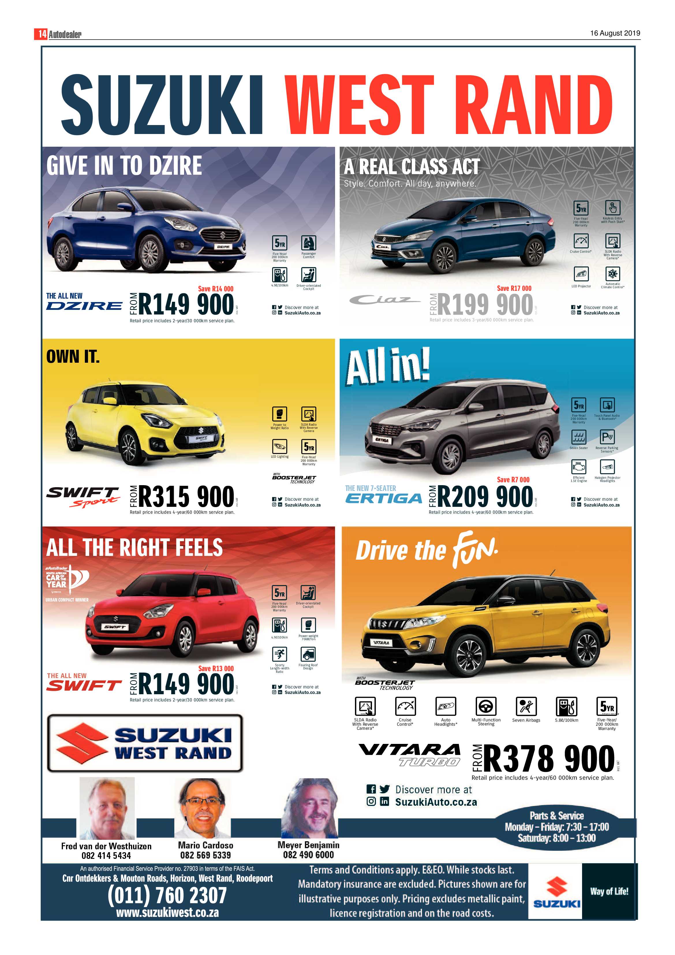Krugersdorp News 16 August 2019 page 14