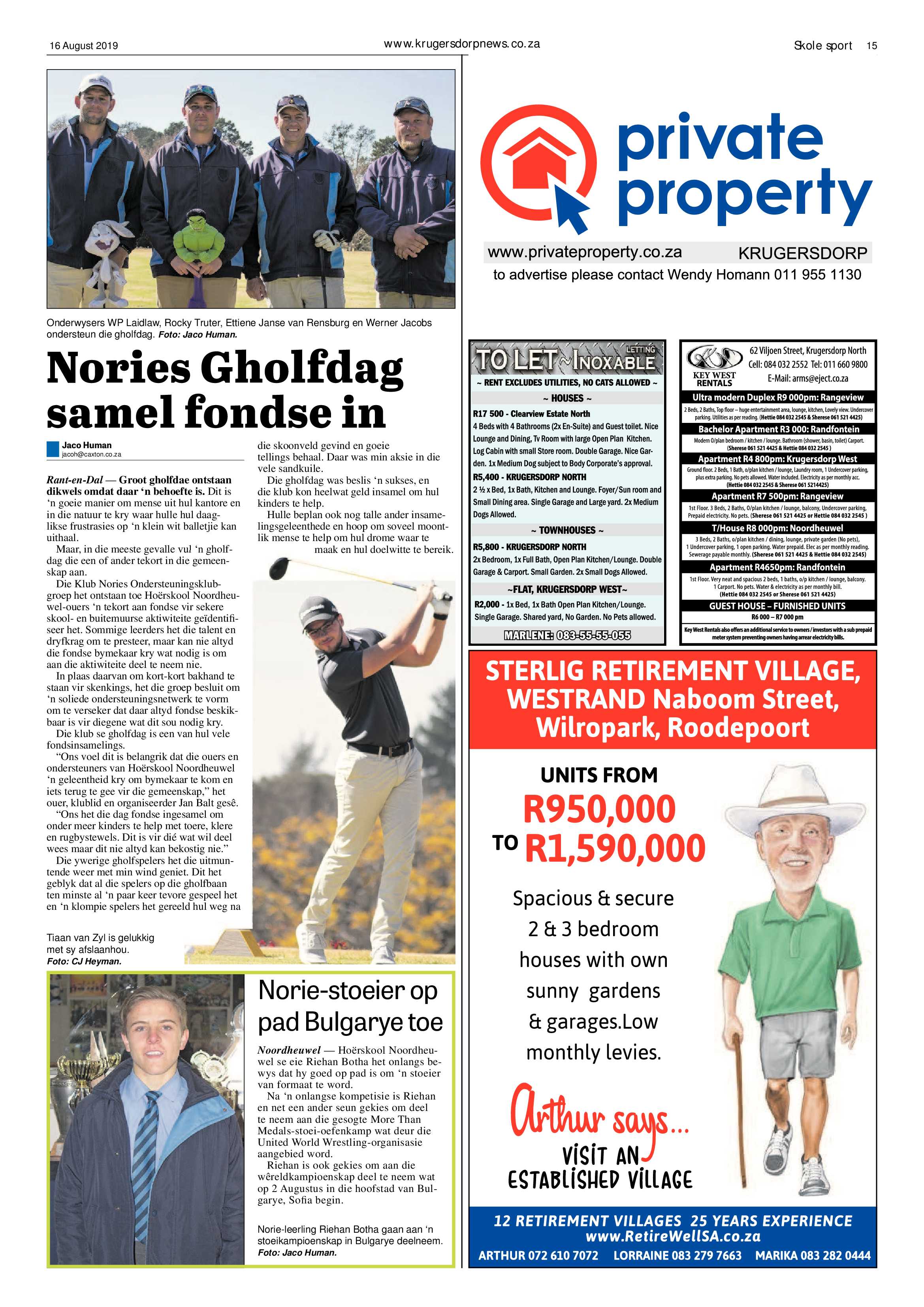 Krugersdorp News 16 August 2019 page 15